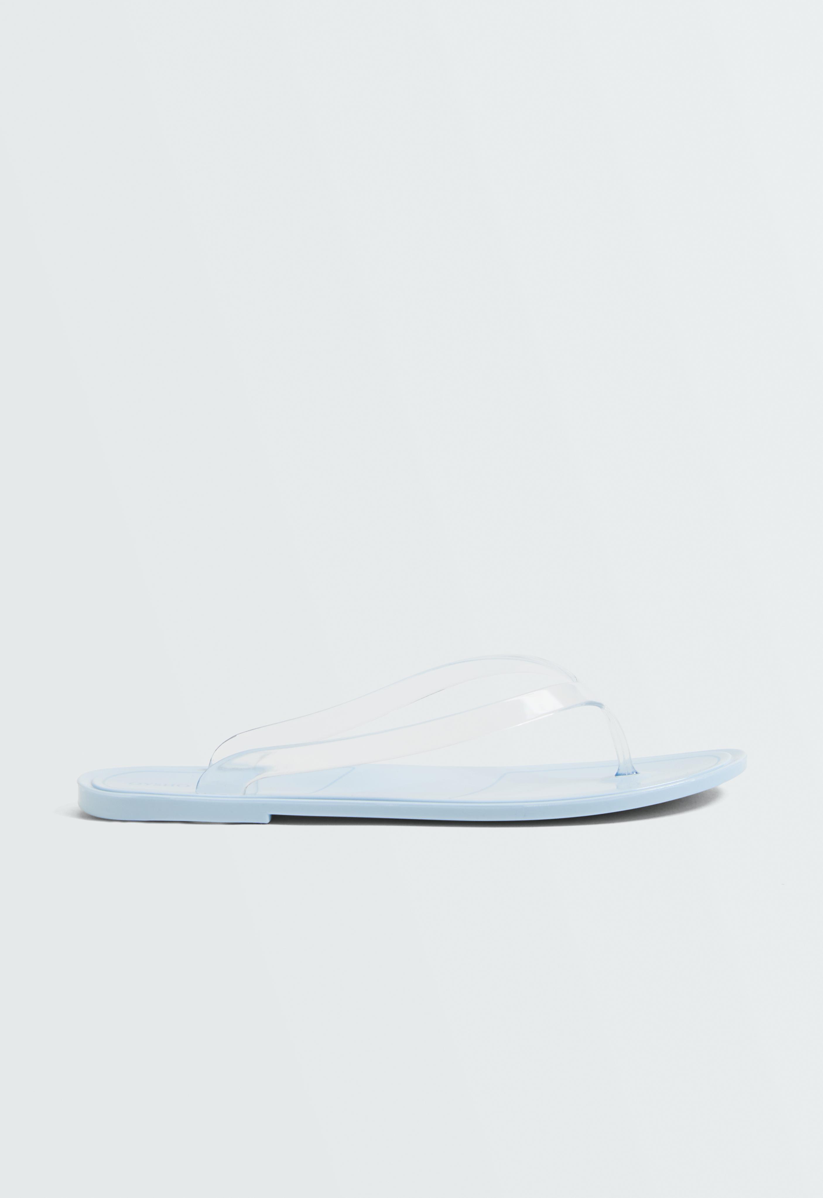 Translucent effect beachwear flip flops