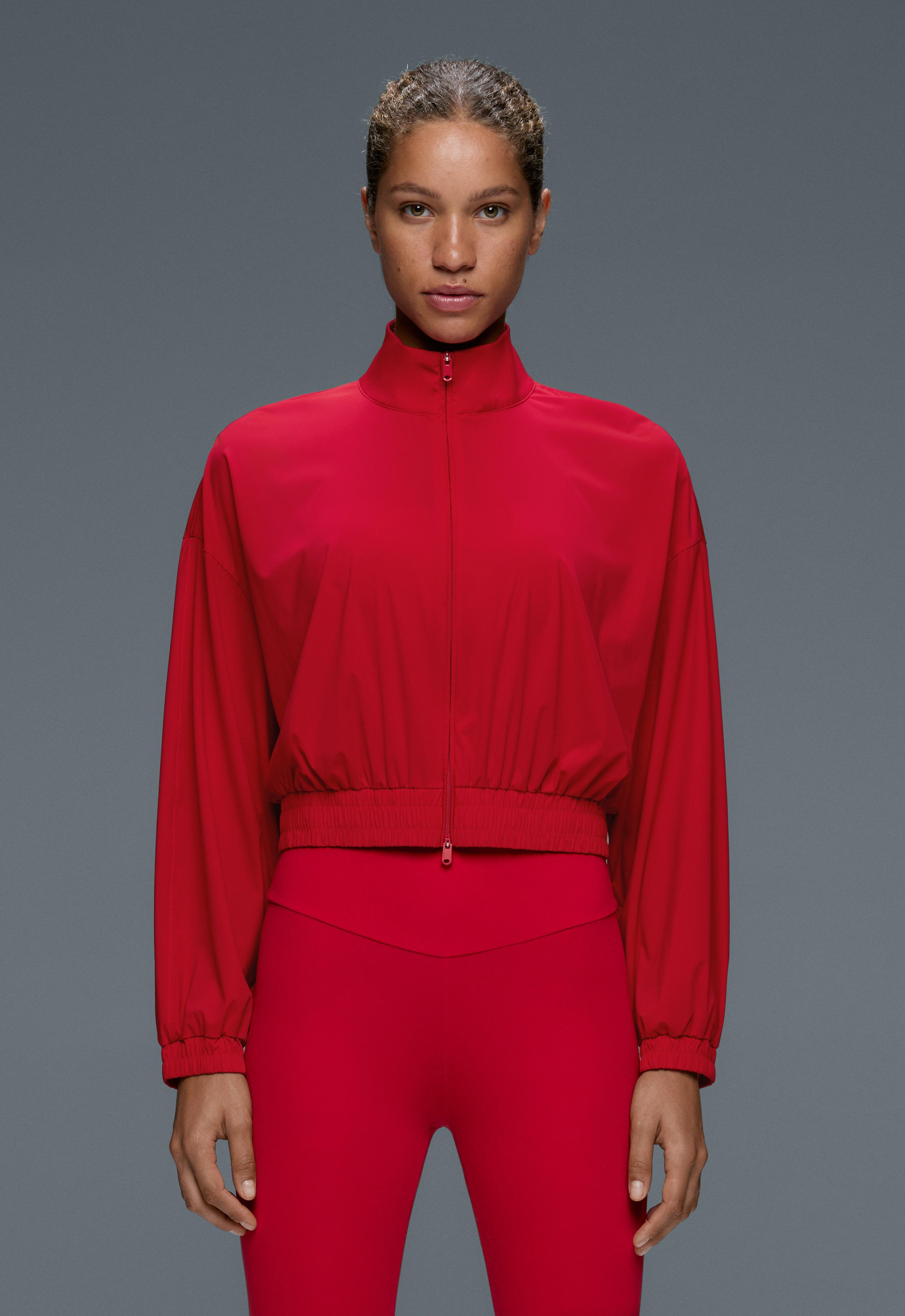 Light Touch boxy technical jacket — BRIGHT RED