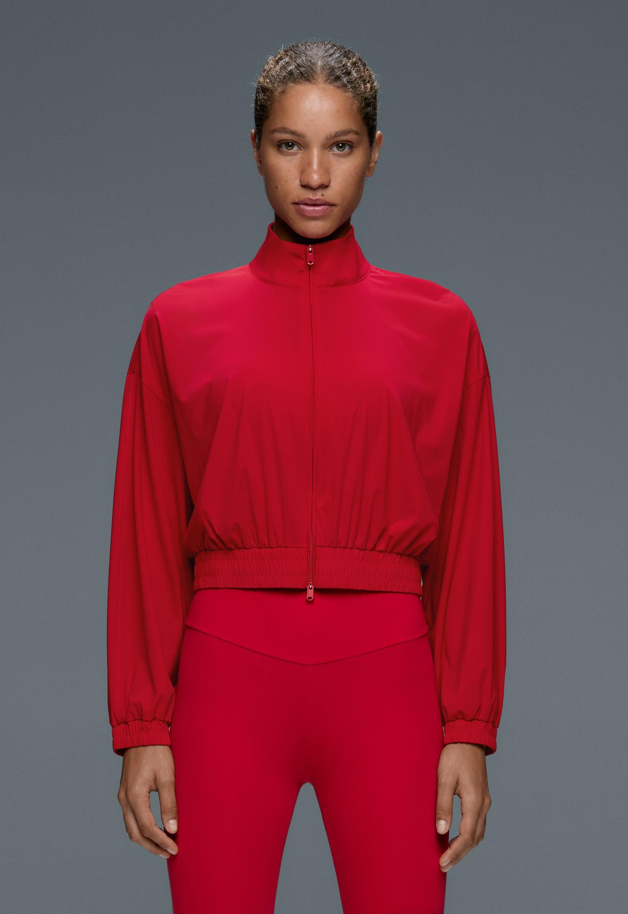 Light Touch boxy technical jacket — BRIGHT RED