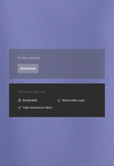 Evermove tank top with square neckline, neck — BLUEBERRY 2