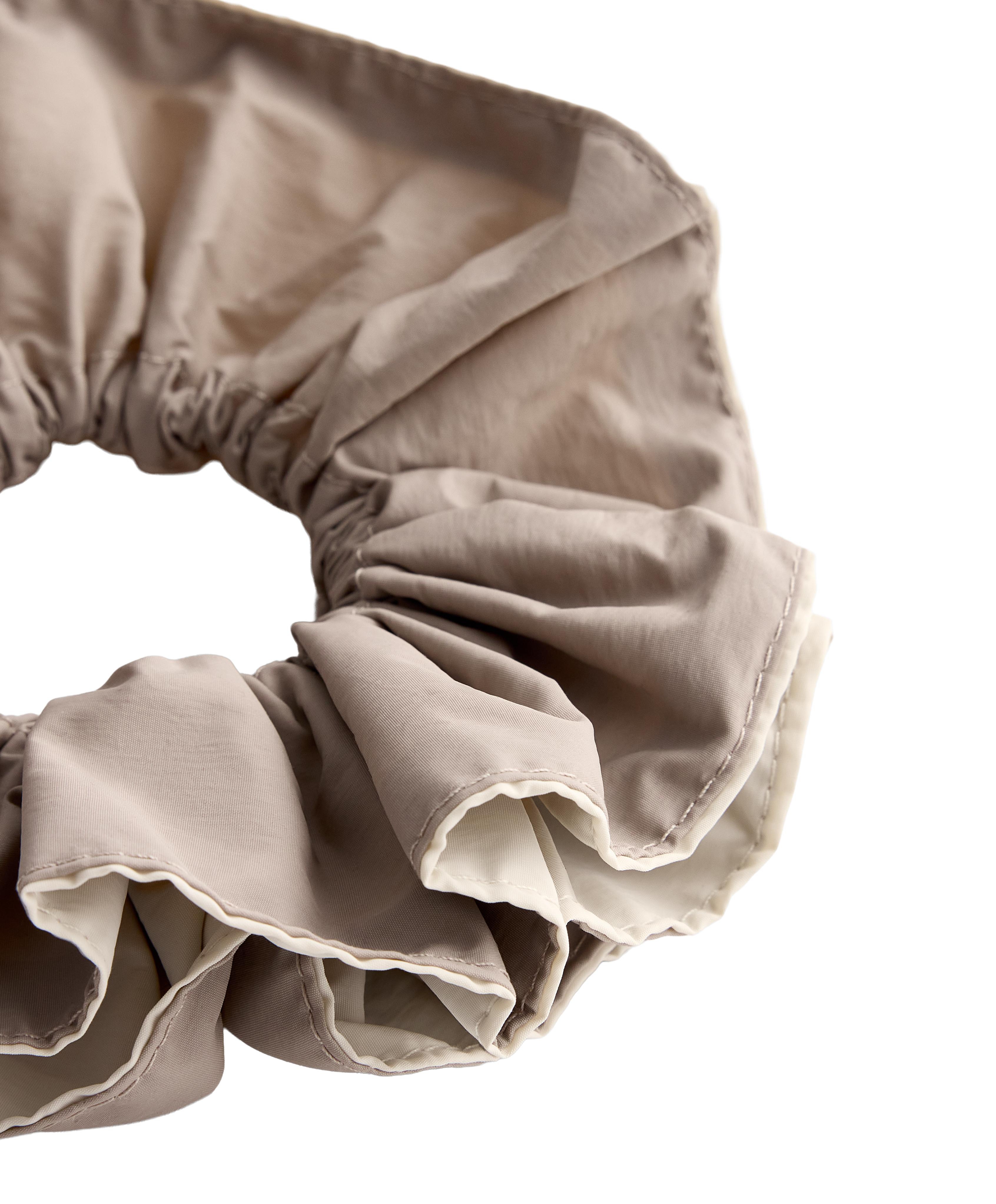 Dual-colour maxi scrunchie — MINK