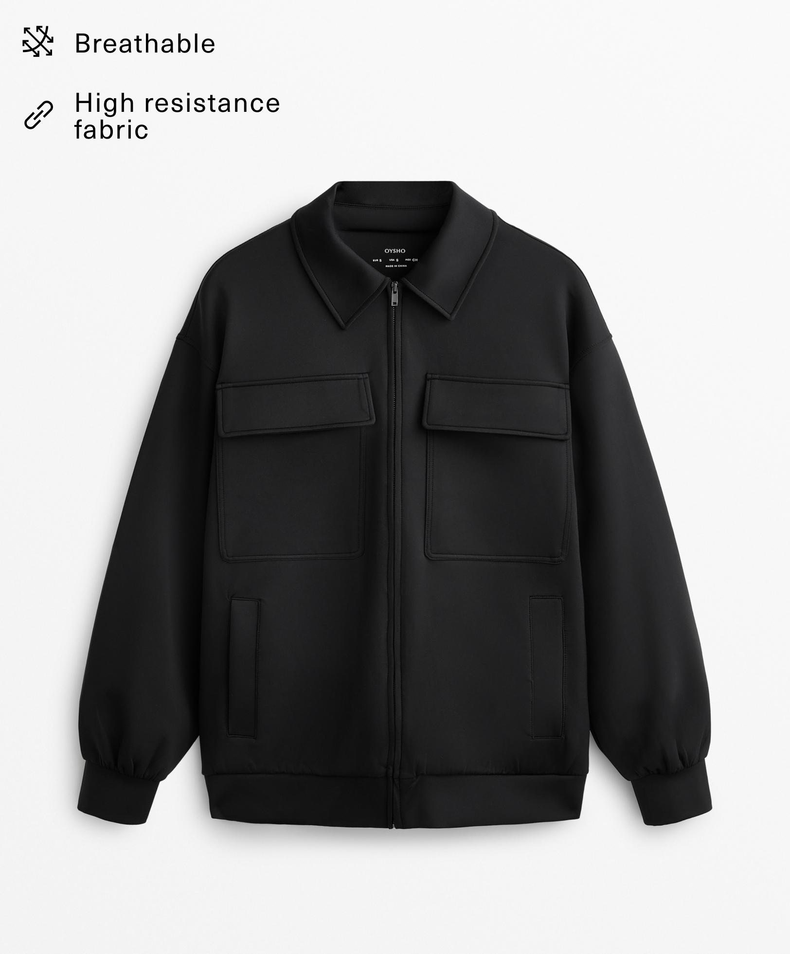 Neoprene-effect jacket