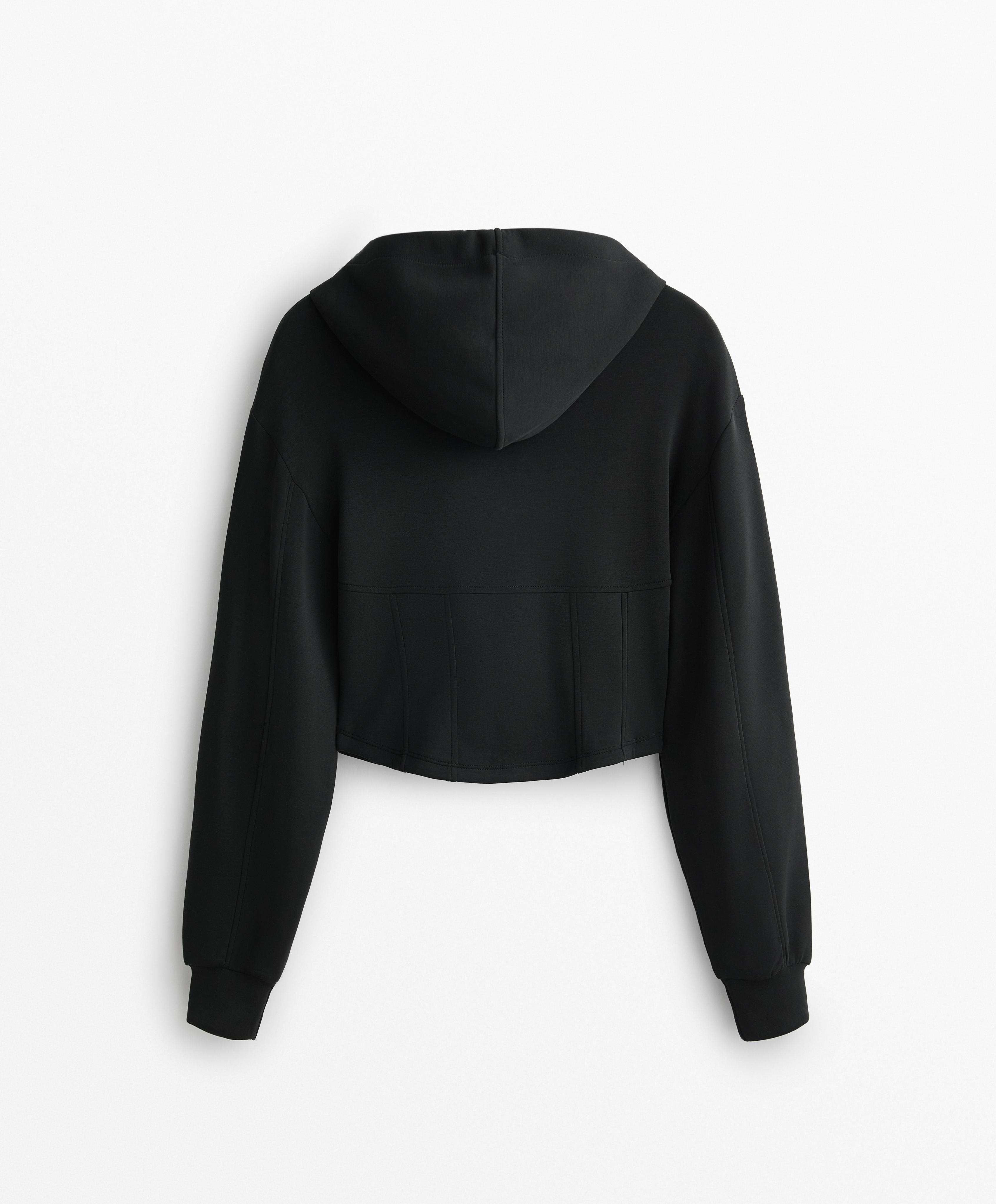 Crop jacket with soft-touch modal