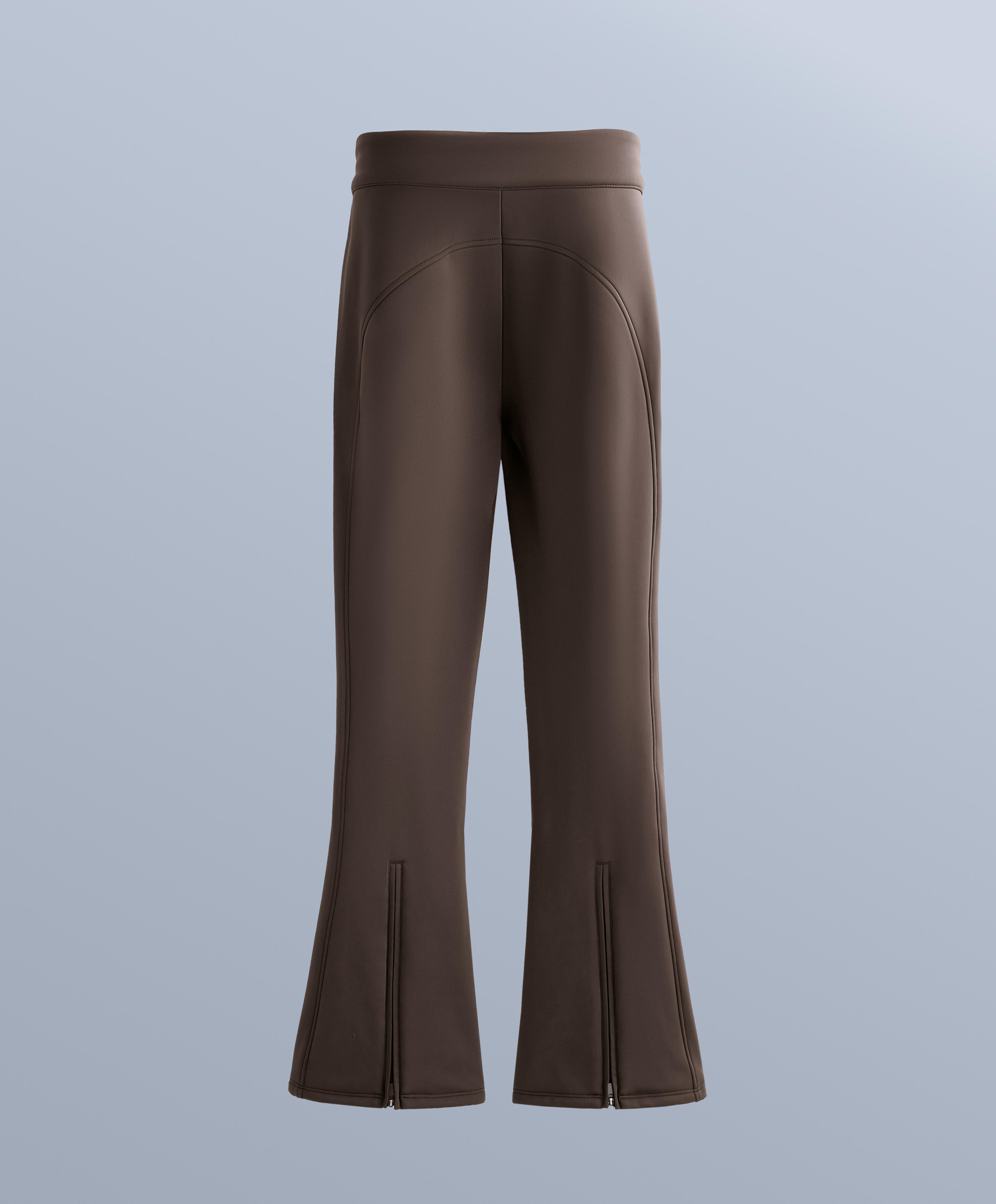 Water-resistant full length flare stretch SKI trousers — DARK BROWN (alternate view)