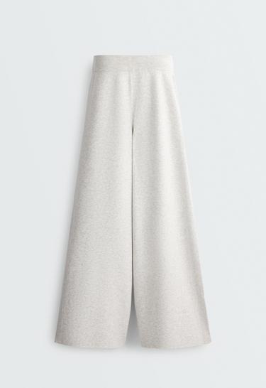 Straight-leg knit trousers with Rib side detail — ICE                   4