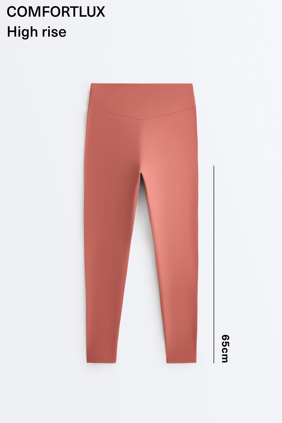 Comfortlux high-waisted ankle-length leggings — ROSETTE BLUSH