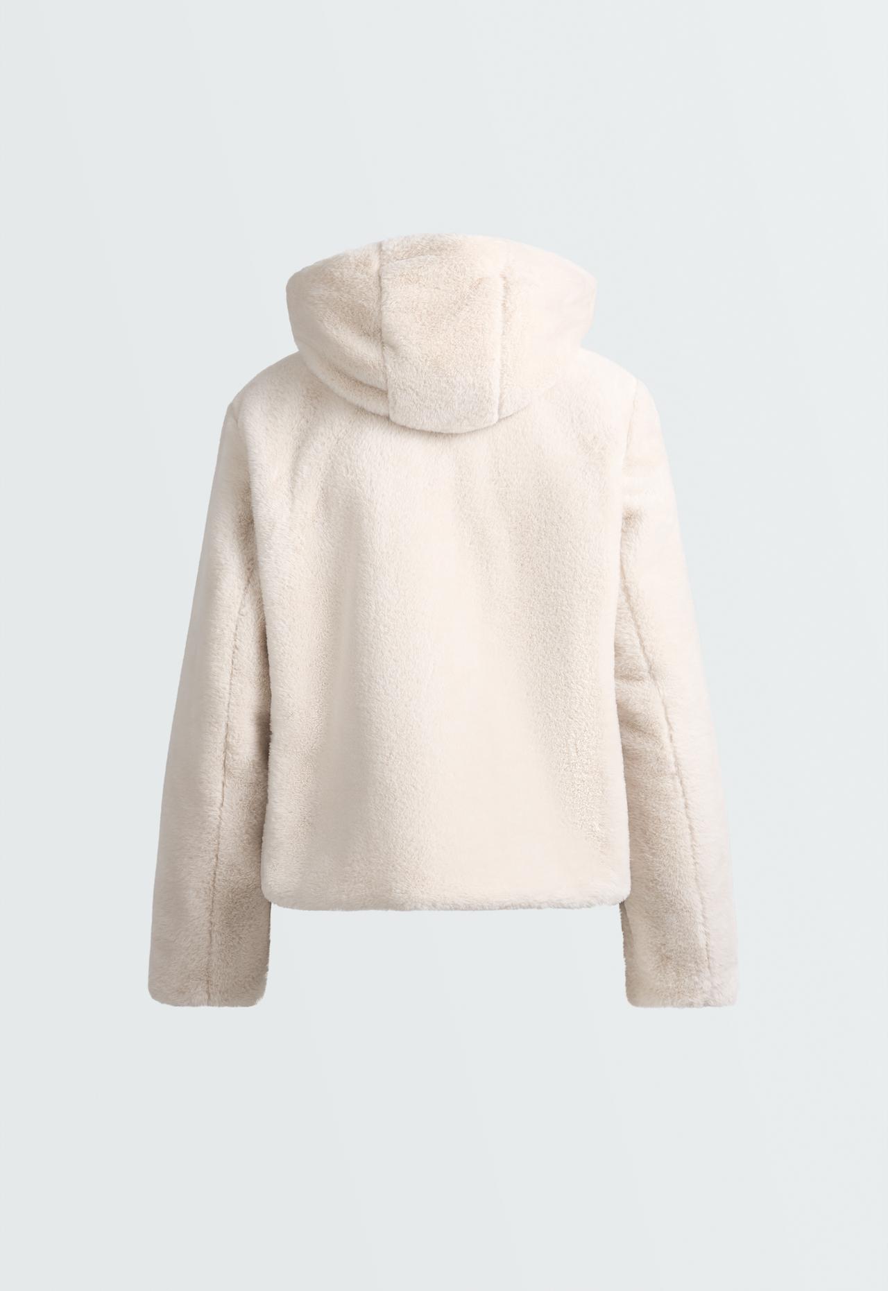 FELLEX® Aerogel reversible faux-fur-effect padded jacket — PALE TAUPE