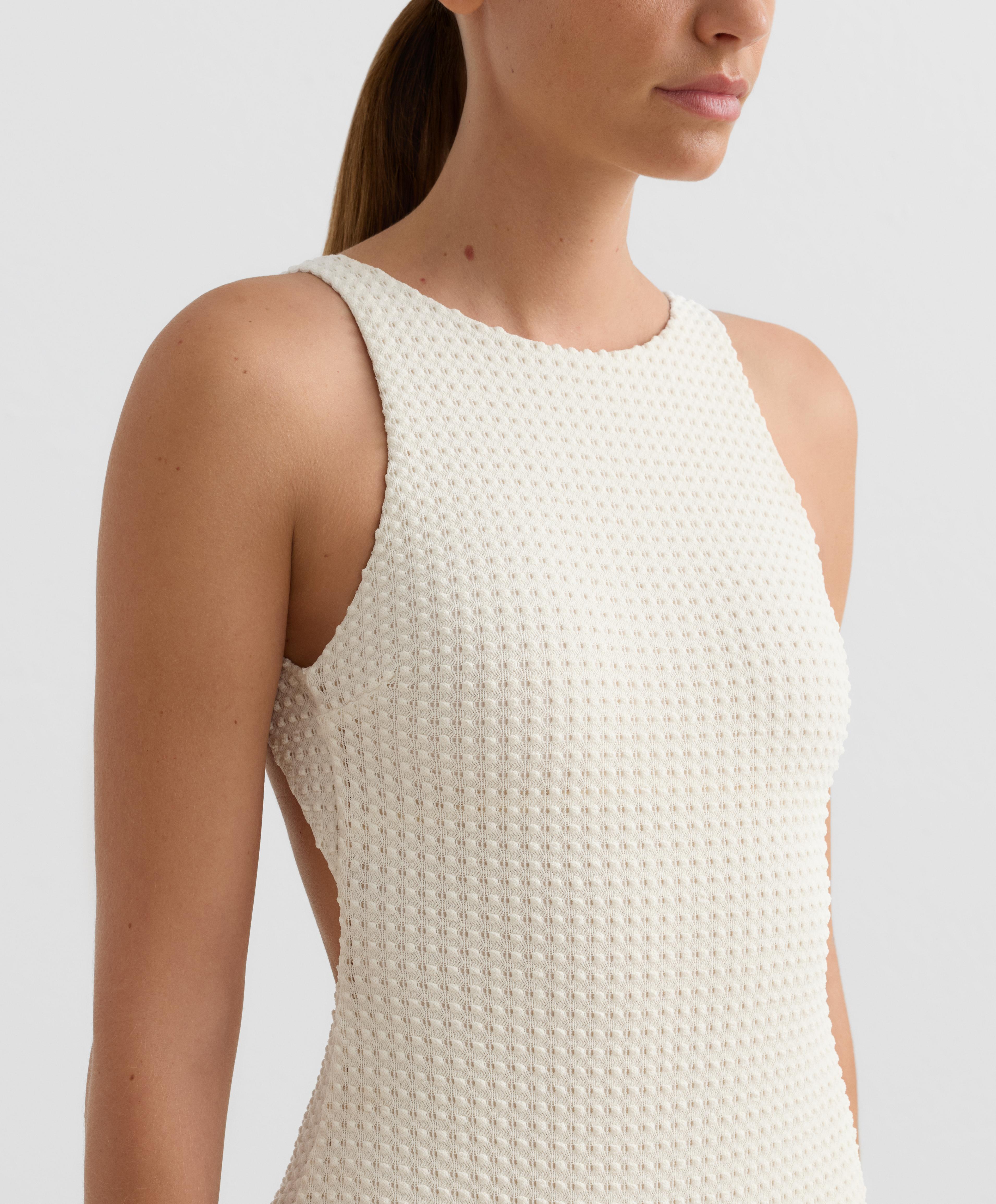 Bubble-texture crochet halter swimsuit Bubble-texture crochet halter swimsuit