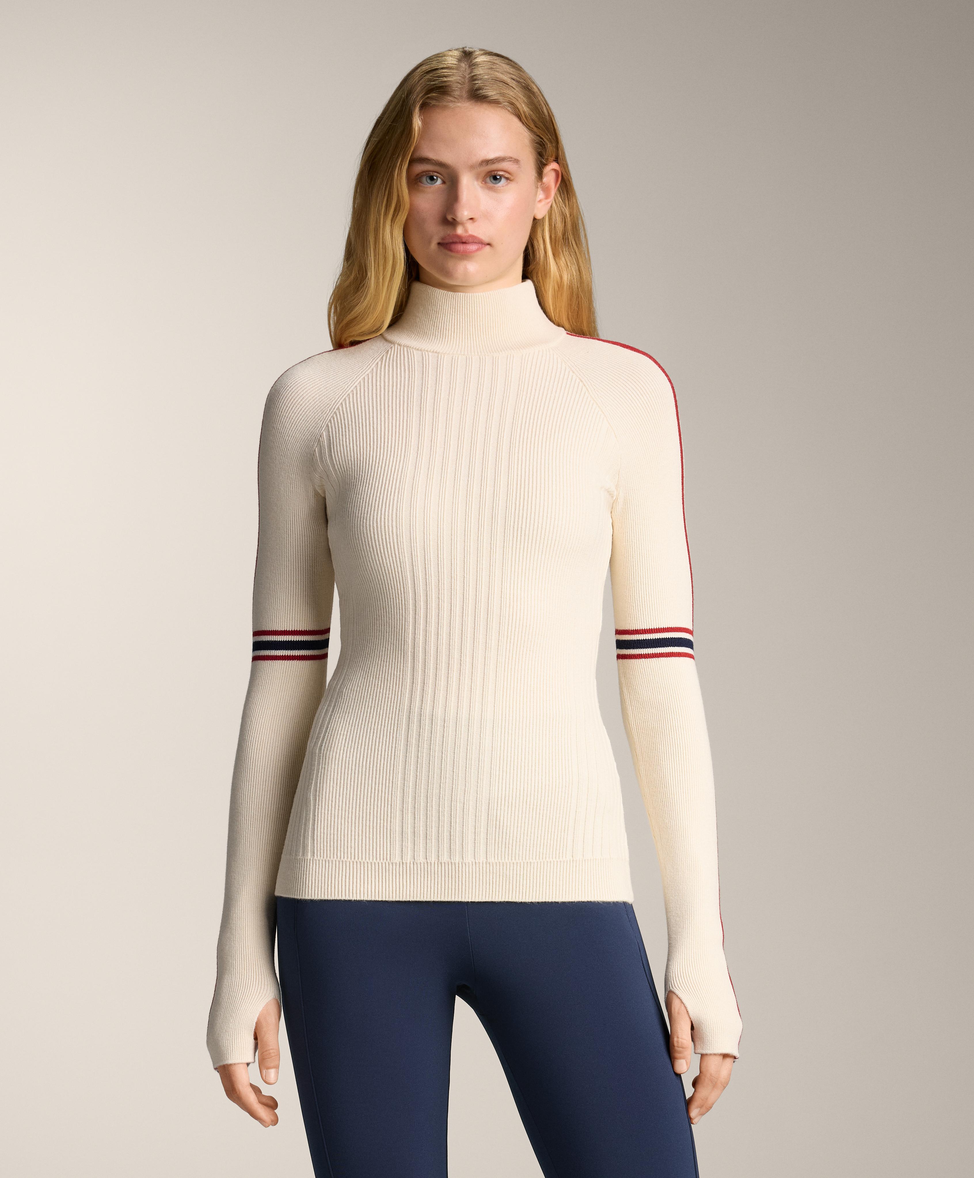Thermal base layer knit T-shirt with contrast details