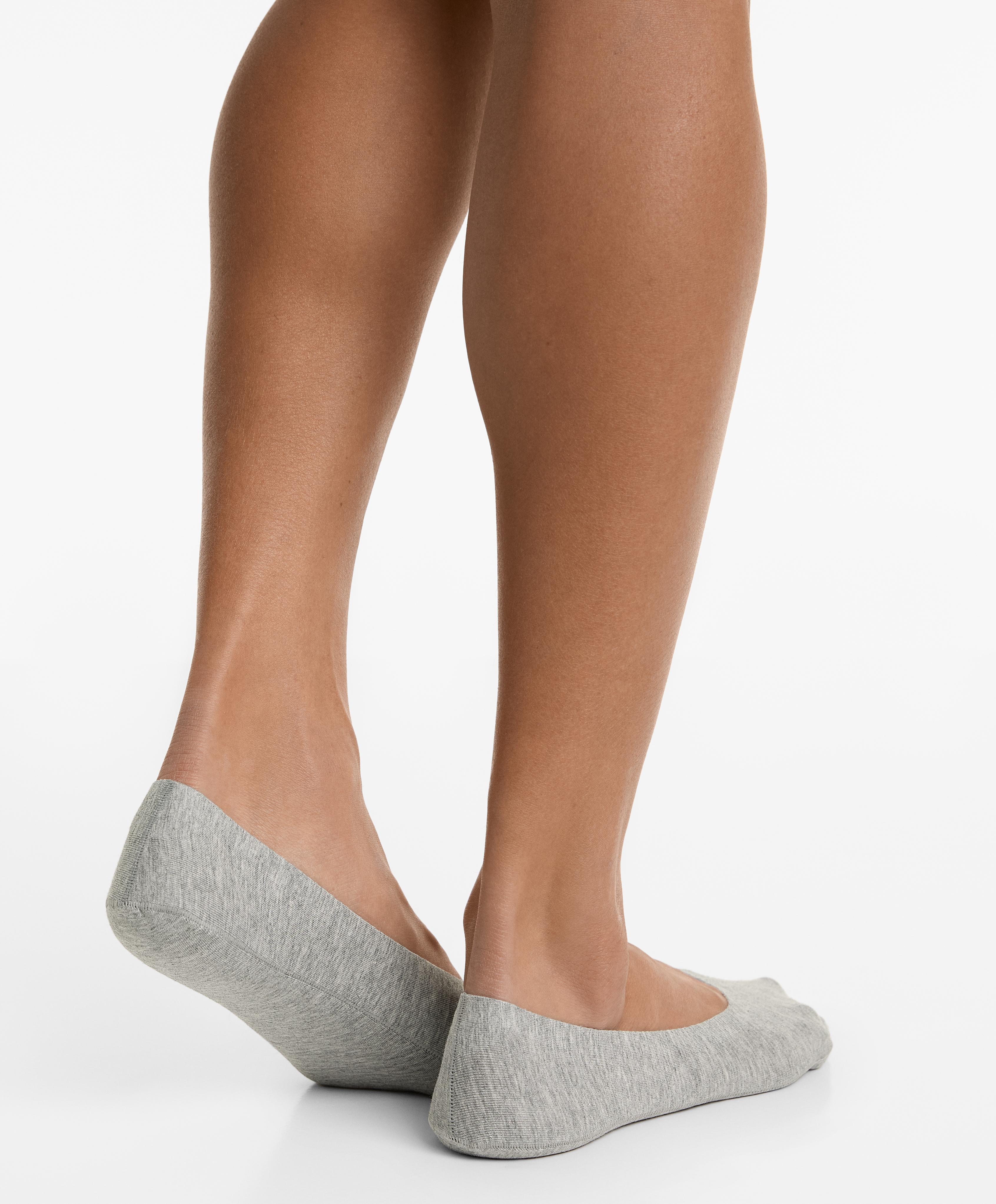 2 paires de socquettes invisibles en mélange de coton medium cut - Soldes 2 paires de socquettes invisibles en mélange de coton medium cut - Soldes