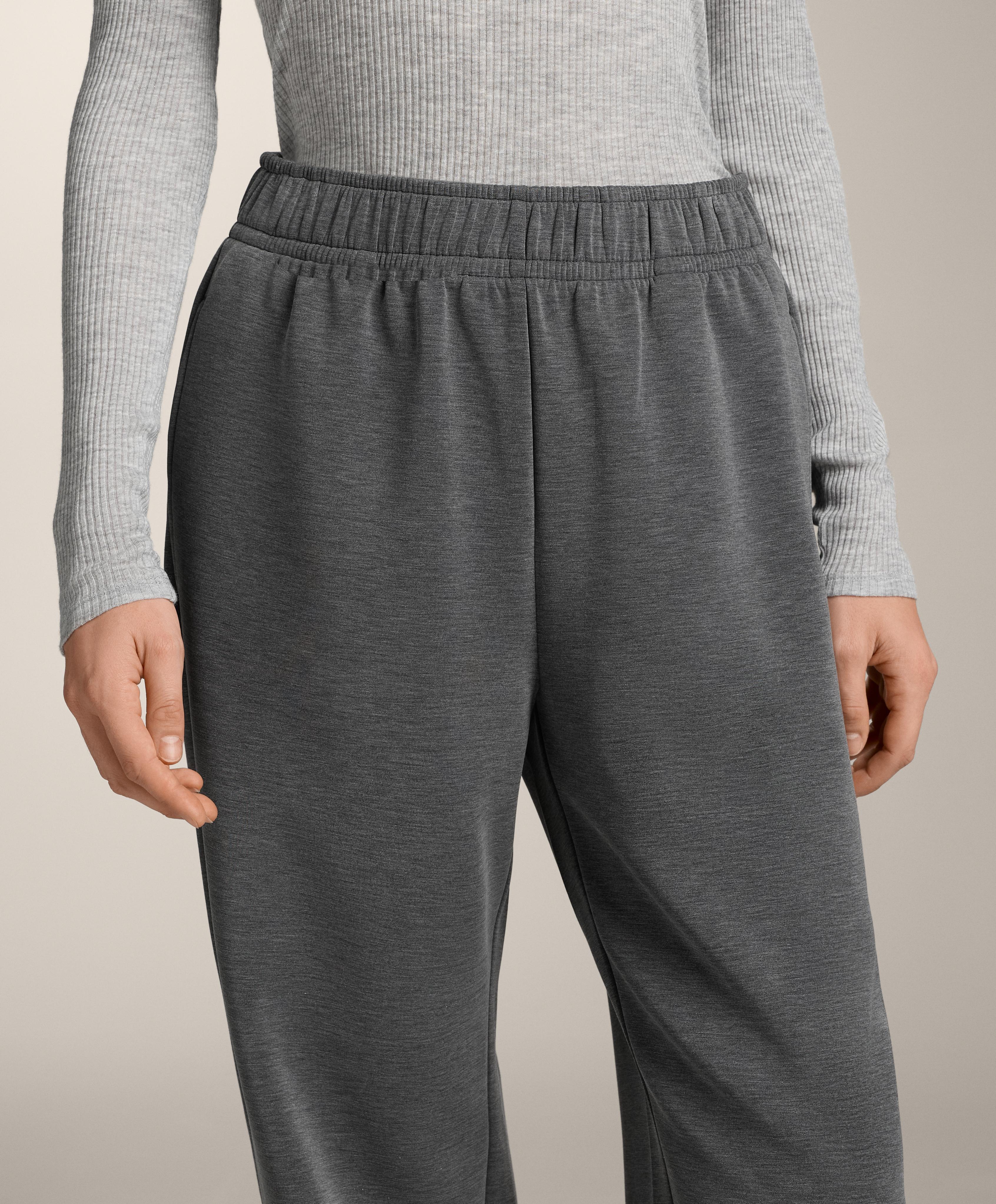 Brushed marl modal joggers — ASPHALT GREY