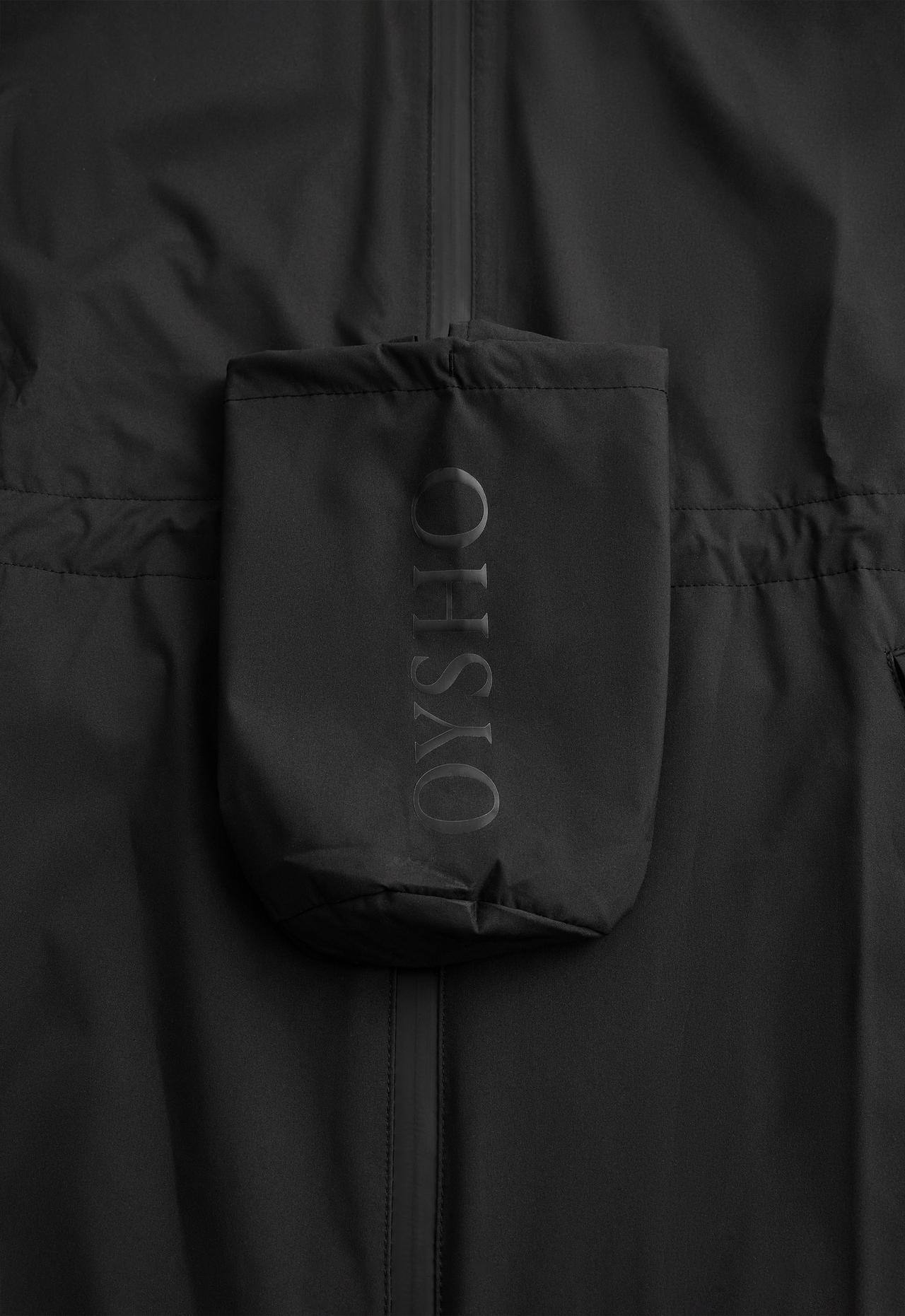 Super extra lightweight 10k packable waterproof jacket — BLACK