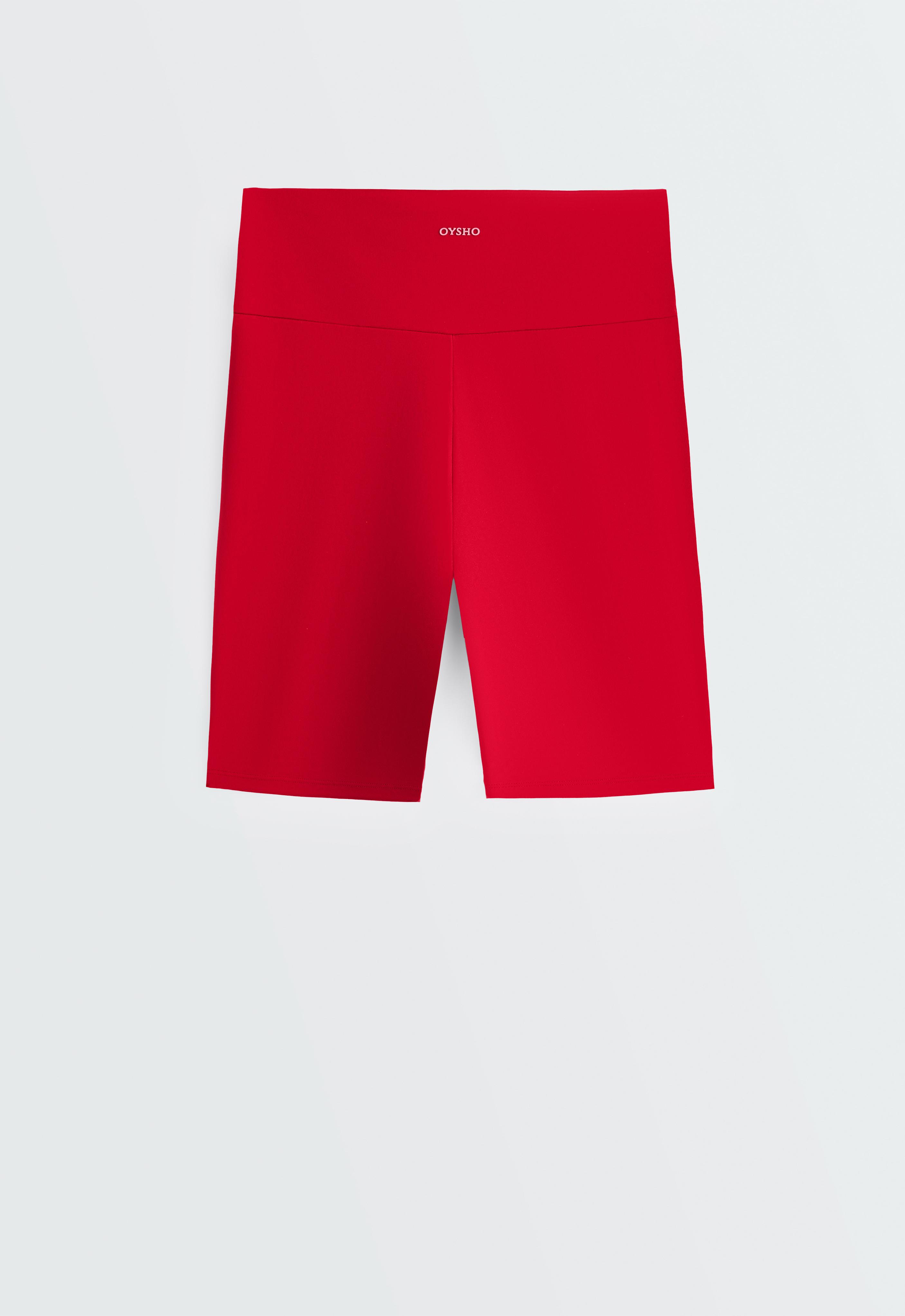 Comfortlux high-rise 20cm biker leggings — STRONG RED