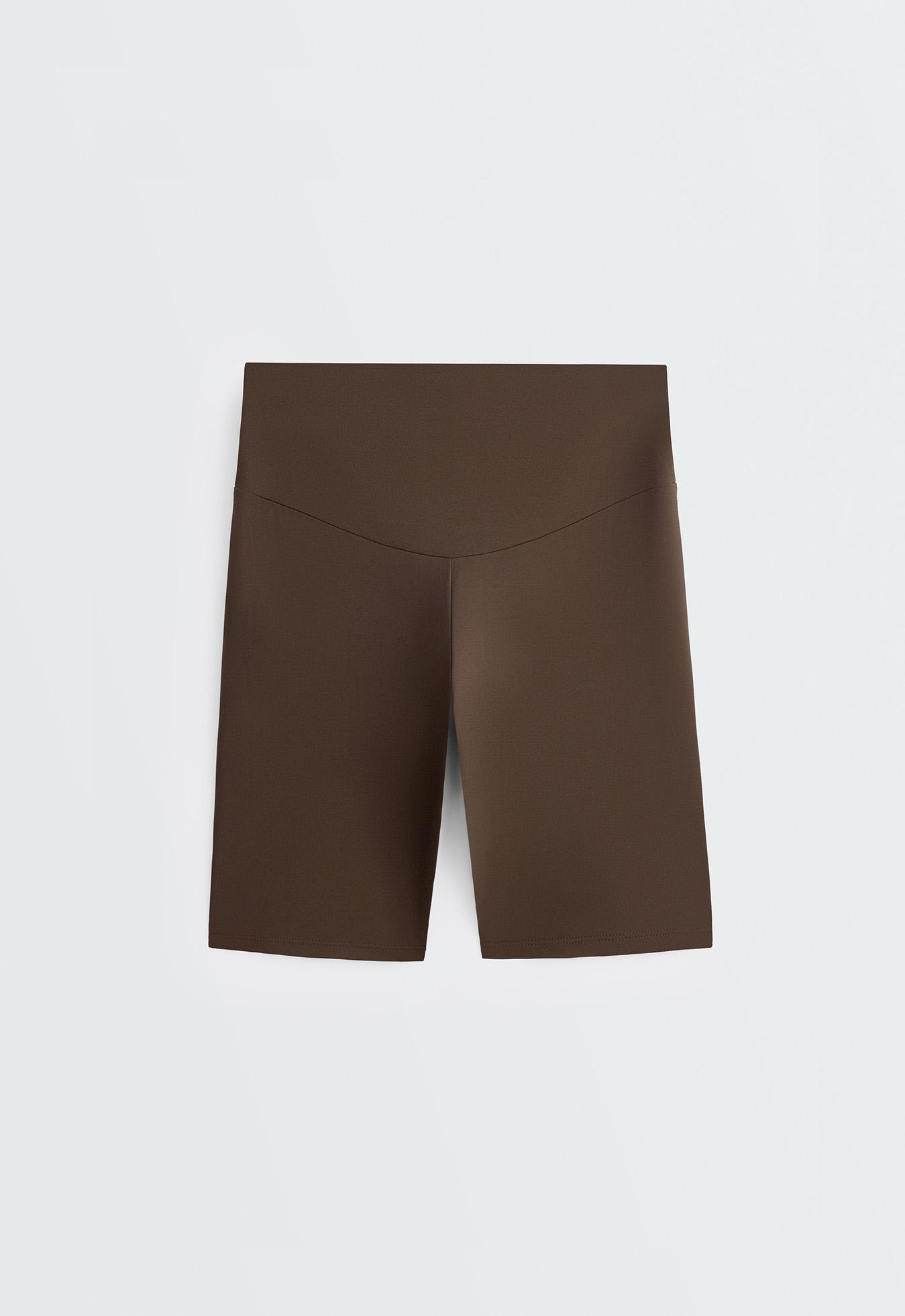 Comfortlux high-rise 20cm biker leggings — DARK BROWN