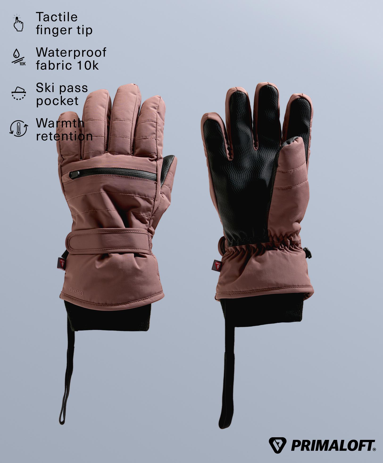Technical SKI Primaloft® Gloves — MAUVE