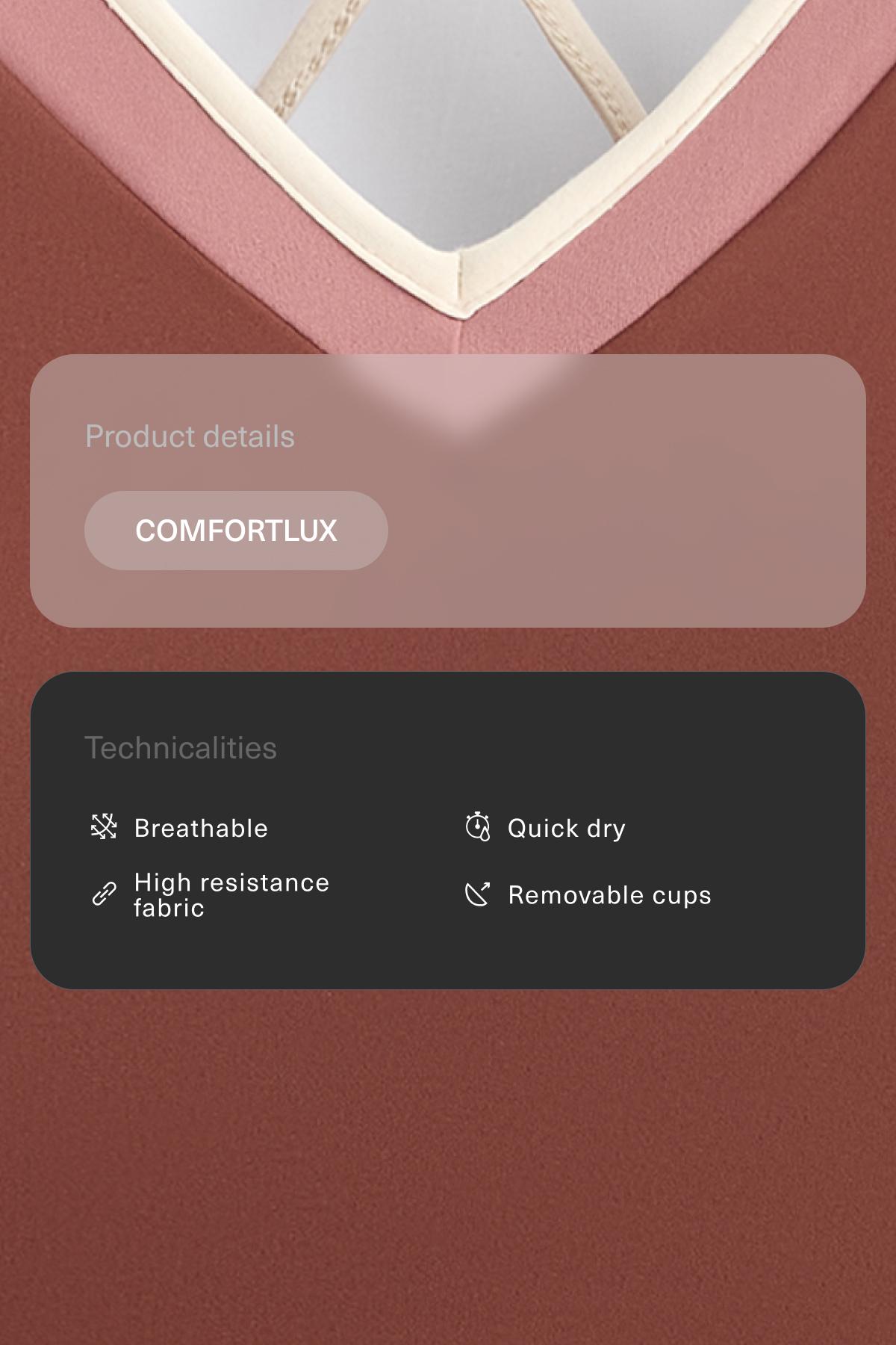 Comfortlux block tank top — MAHOGANY