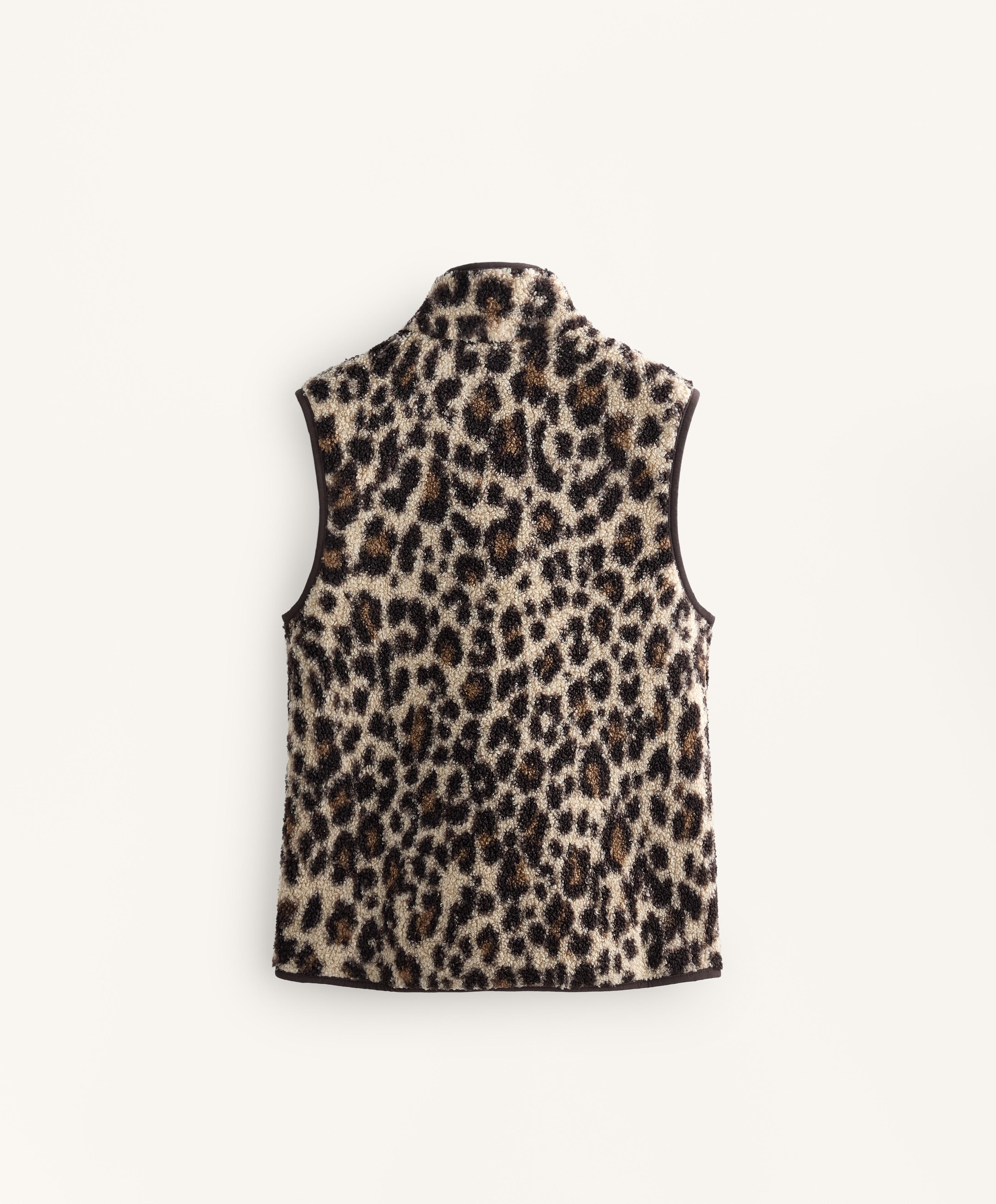 Leopard faux-shearling gilet | OYSHO United Arab Emirates