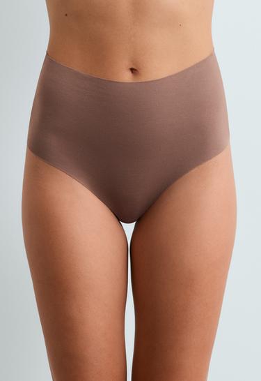 2 invisible cotton blend mid-rise classic briefs — PALE PINK 2