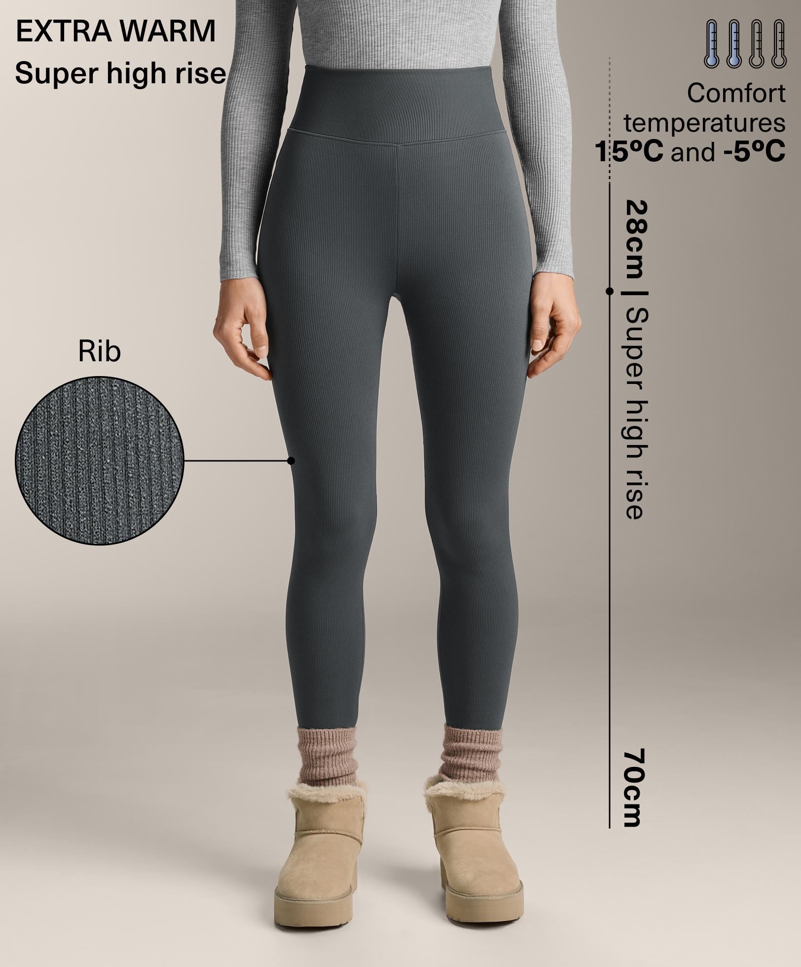 Легінси до щиколотки super high rise seamless extra warm у рубчик 70 см - Розпродаж