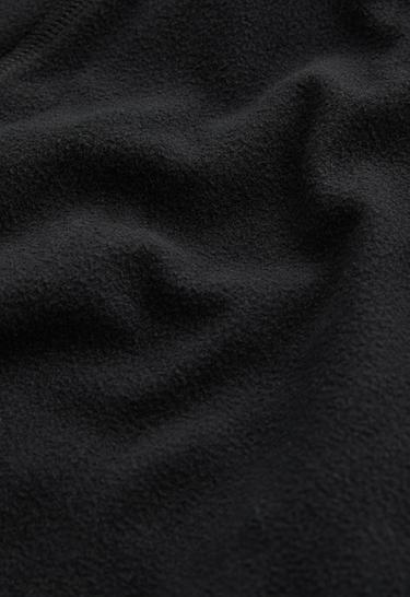 High rise Warm straight trousers with zips — BLACK 7