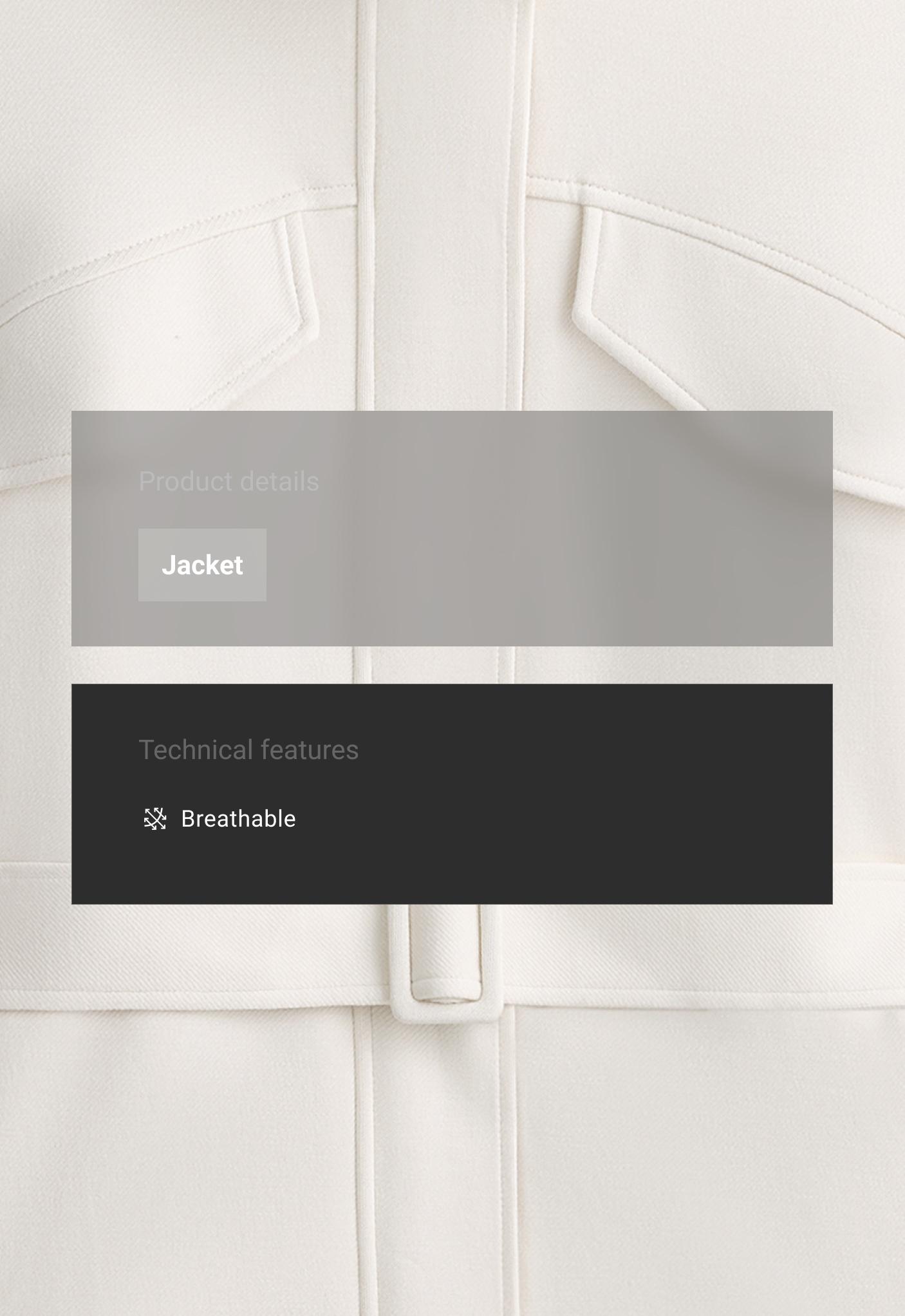 Belted jacket with pockets — PALE ECRU