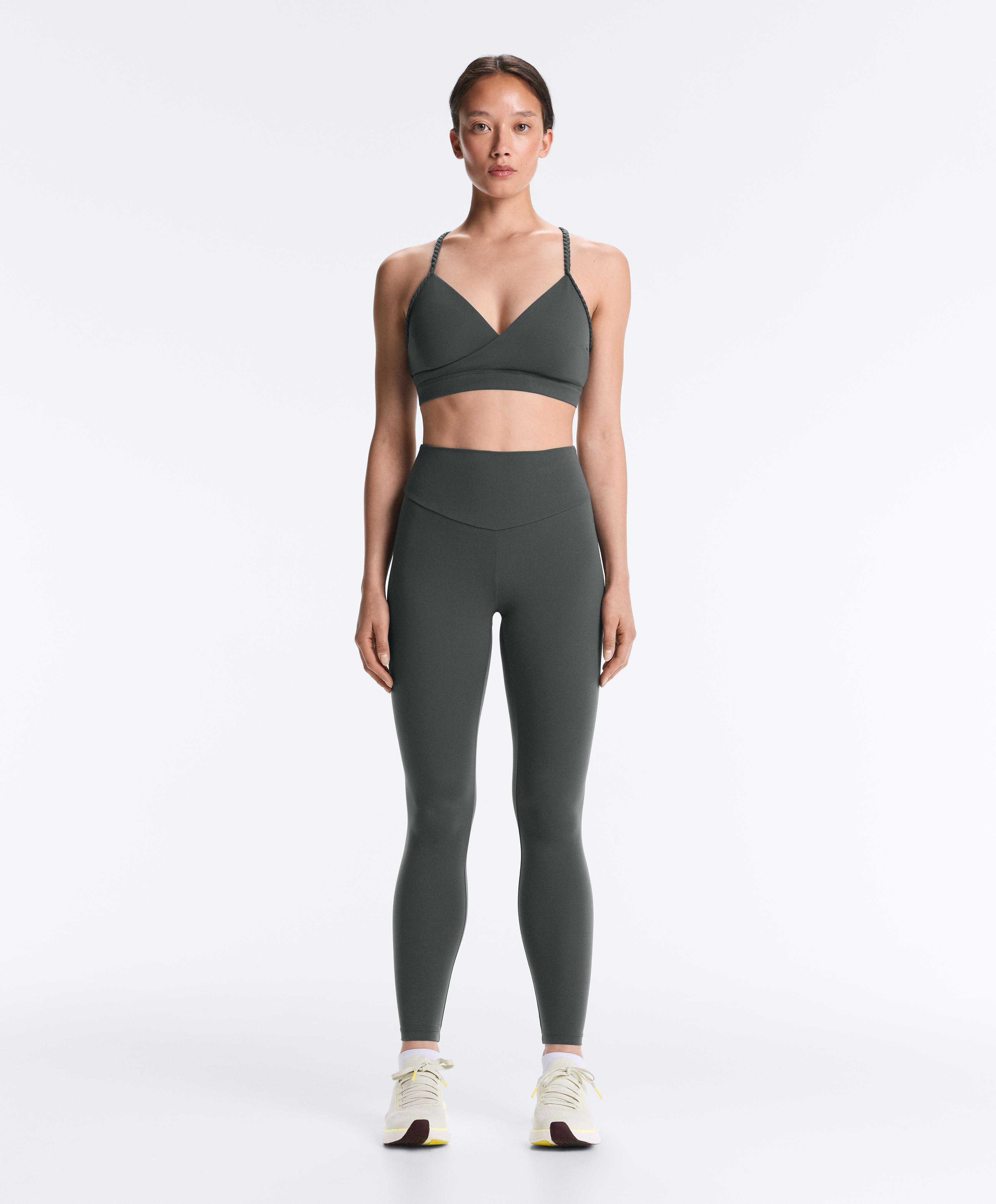 Comfortlux high-waisted ankle-length leggings — STEEL GREY