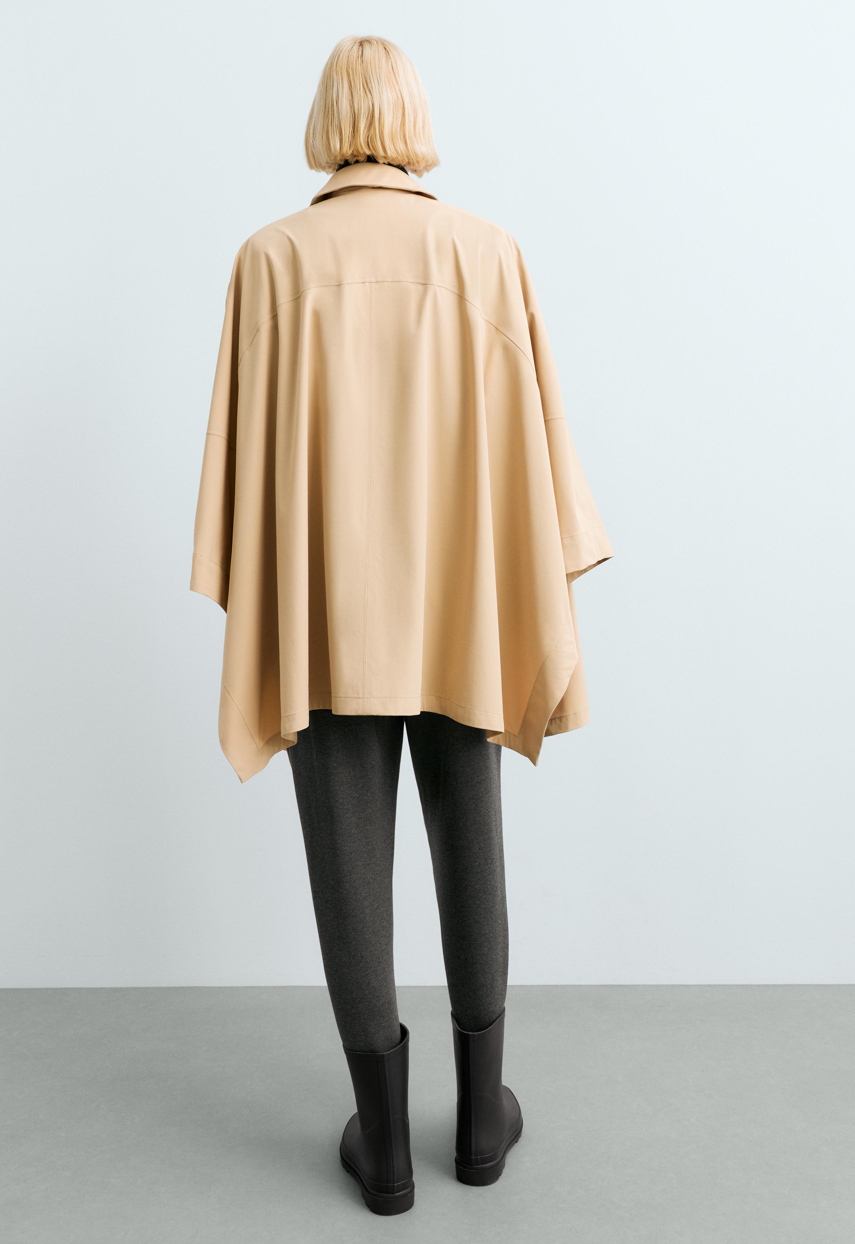 Extra lightweight 10k waterproof short cape — CAMEL