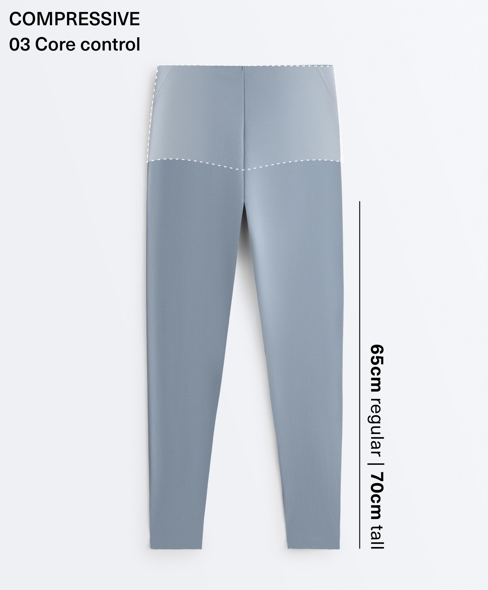 High-rise Compressive core-control ankle-length leggings High-rise Compressive core-control ankle-length leggings