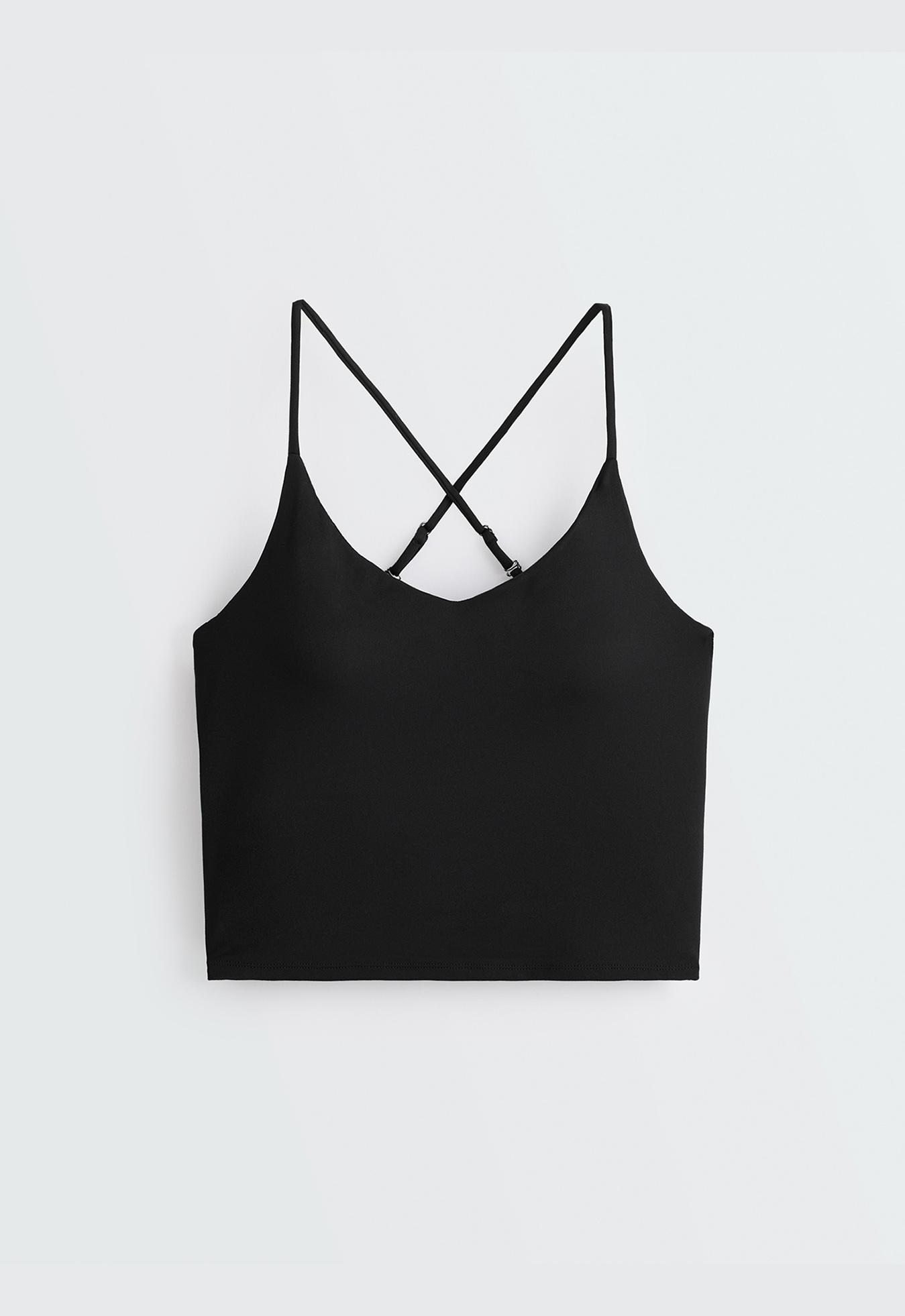 Comfortlux tank top with adjustable straps — BLACK