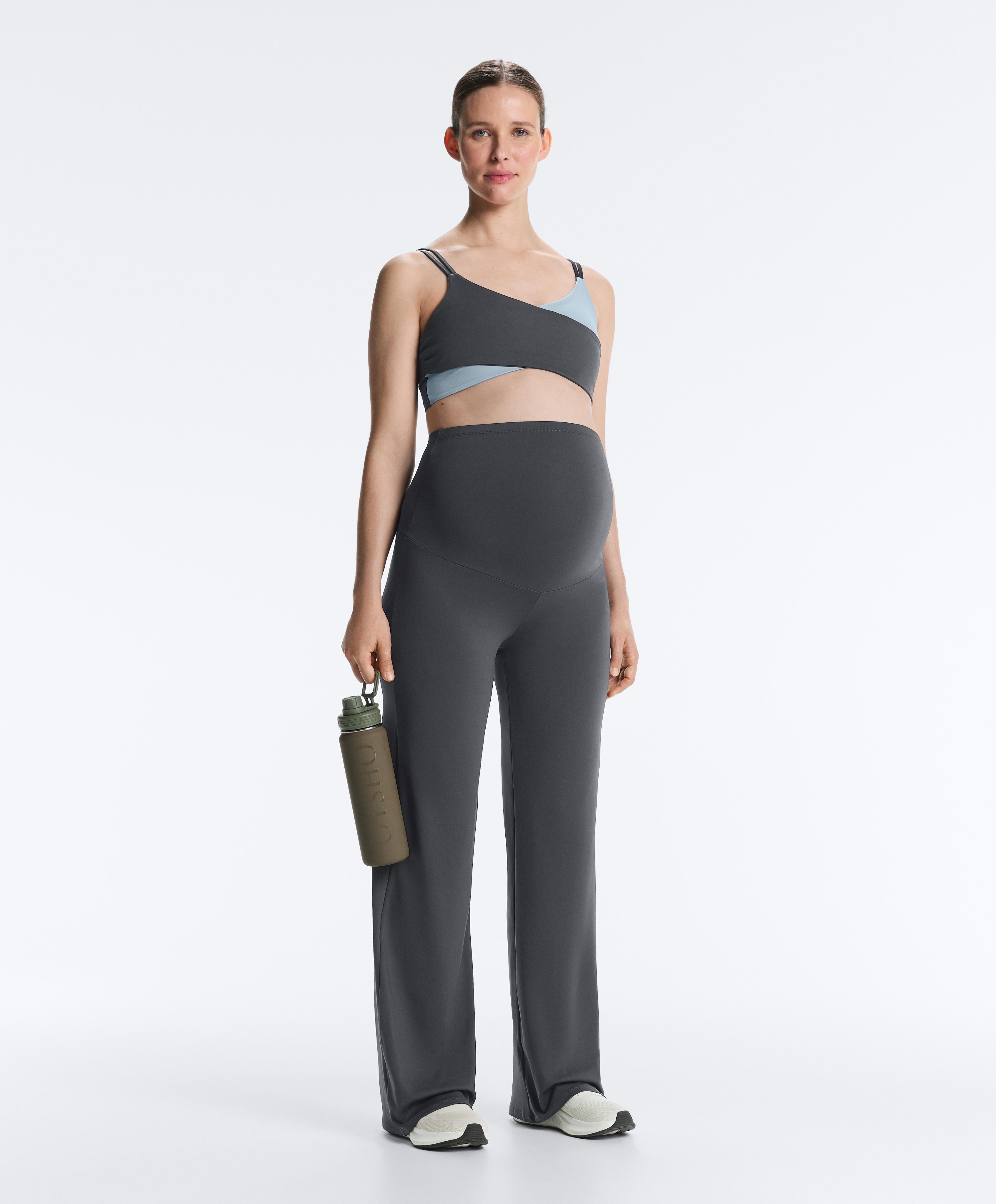 Comfortlux maternity straight-leg trousers — ASPHALT