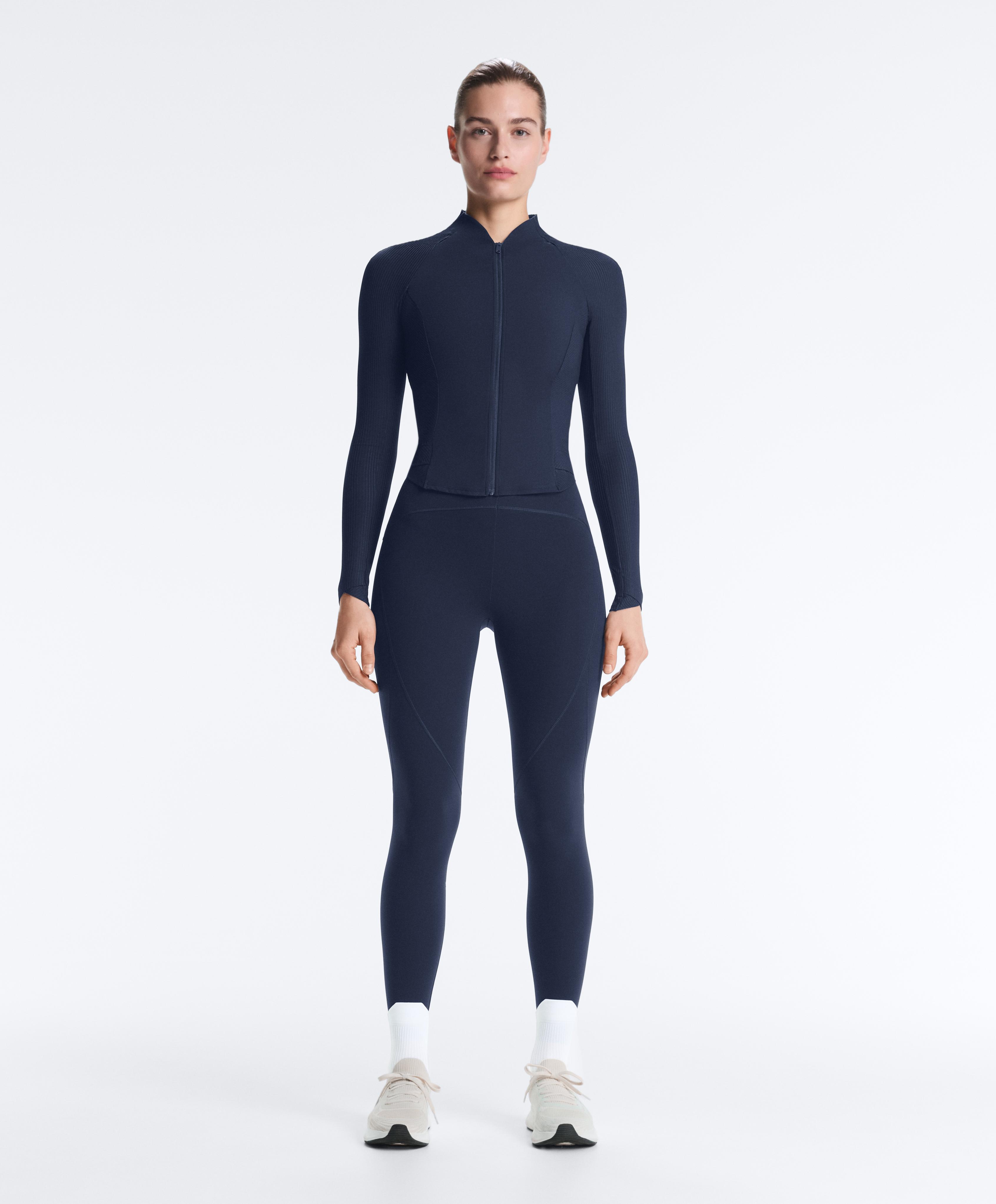 Comfortlux rib technical jacket — NAVY BLUE