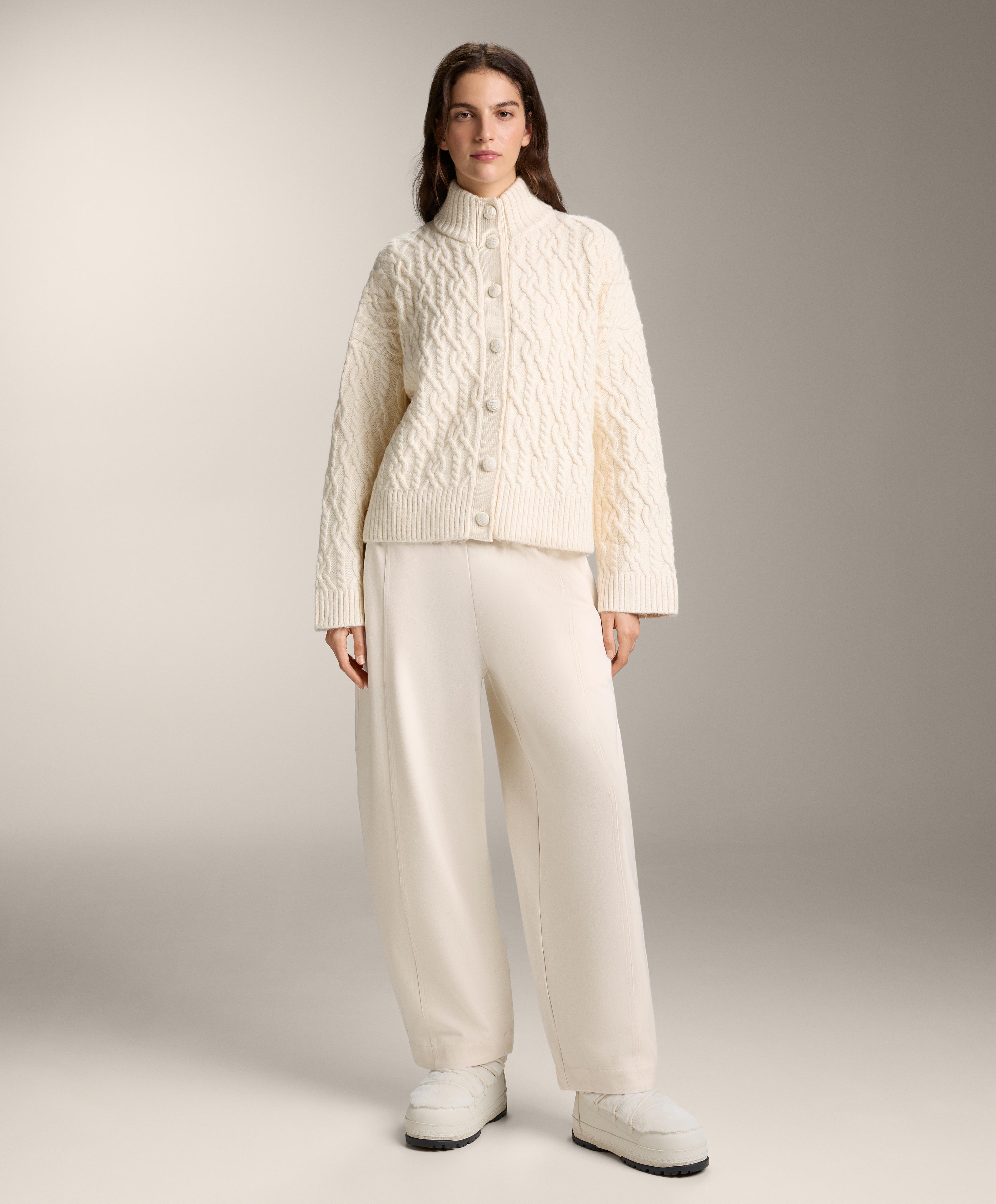 Bomber jakna od kablovske Pletena tkanina sa dugmićima