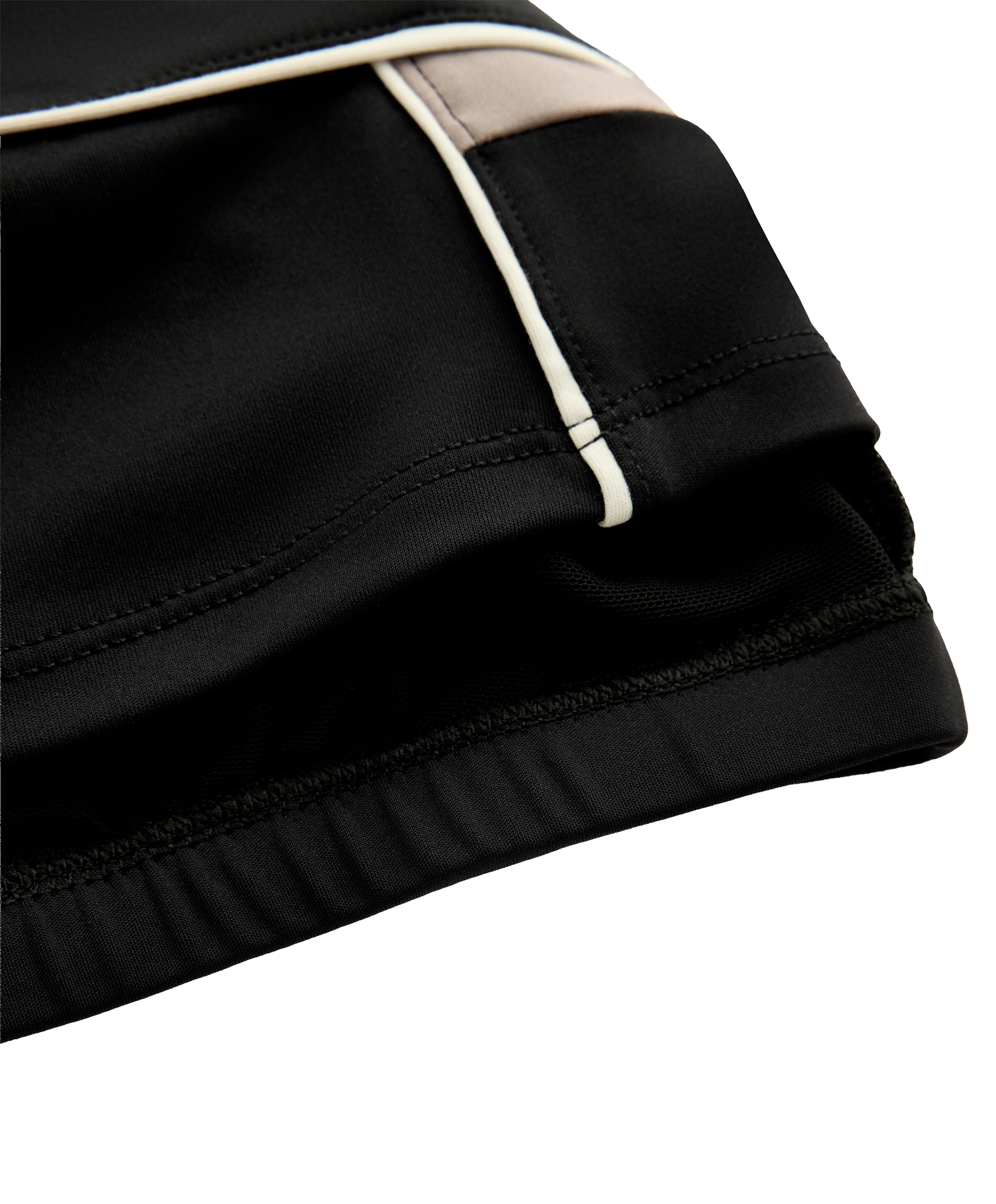 Comfortlux colour block piping tank top — BLACK