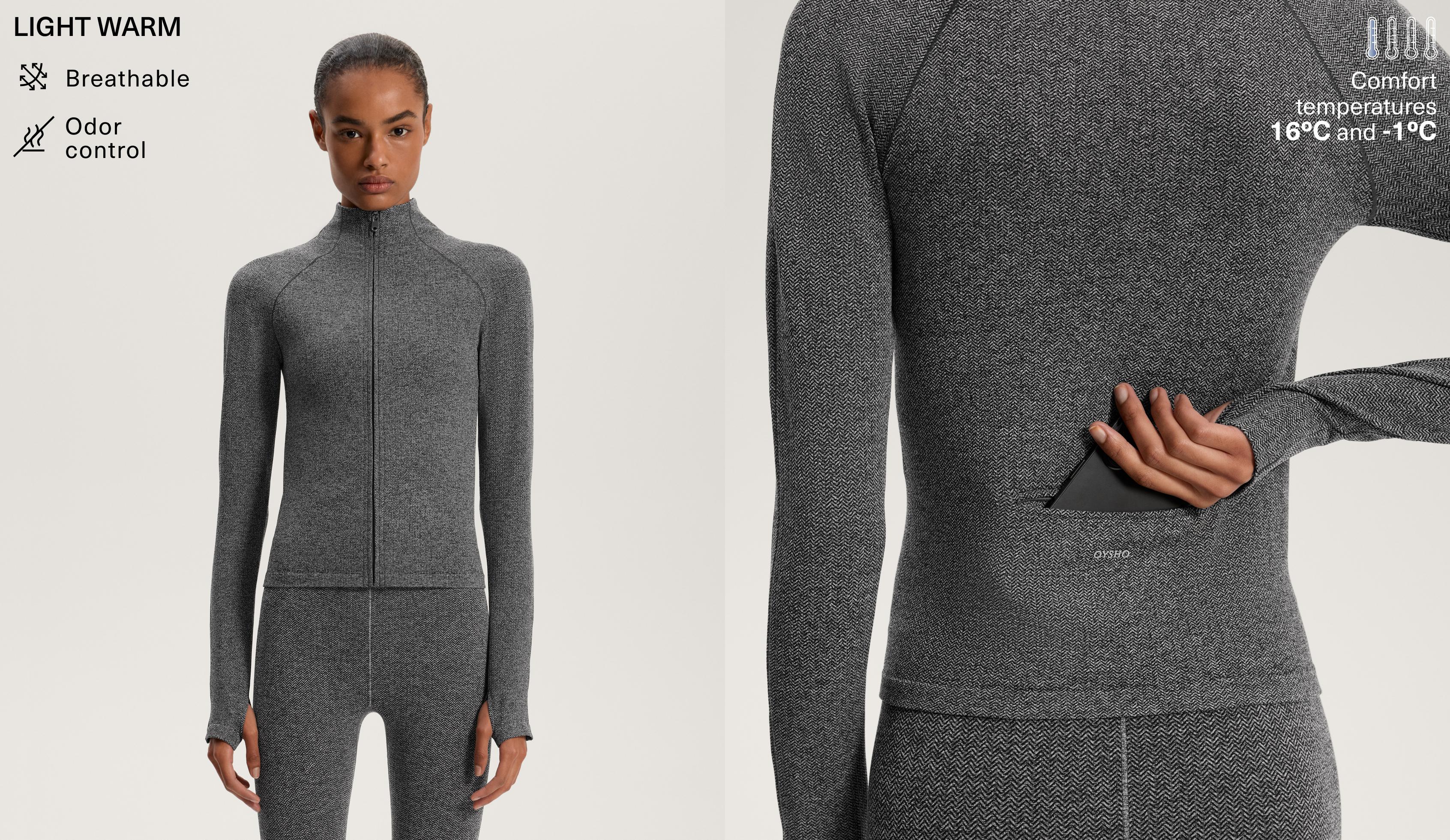 Light warm seamless technical jacket