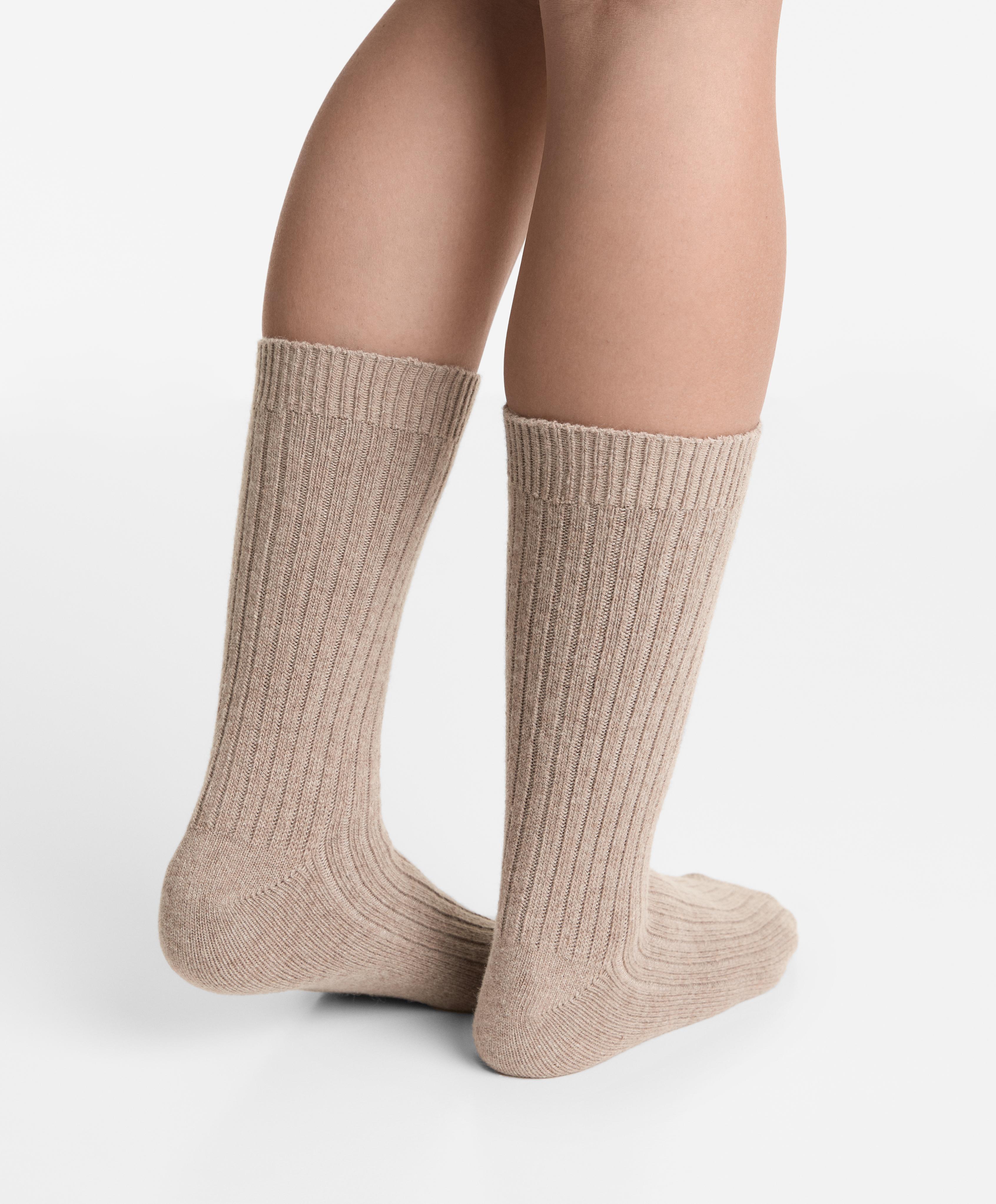 Classic socks 15% cashmere 10% wool — TAN MELANGE