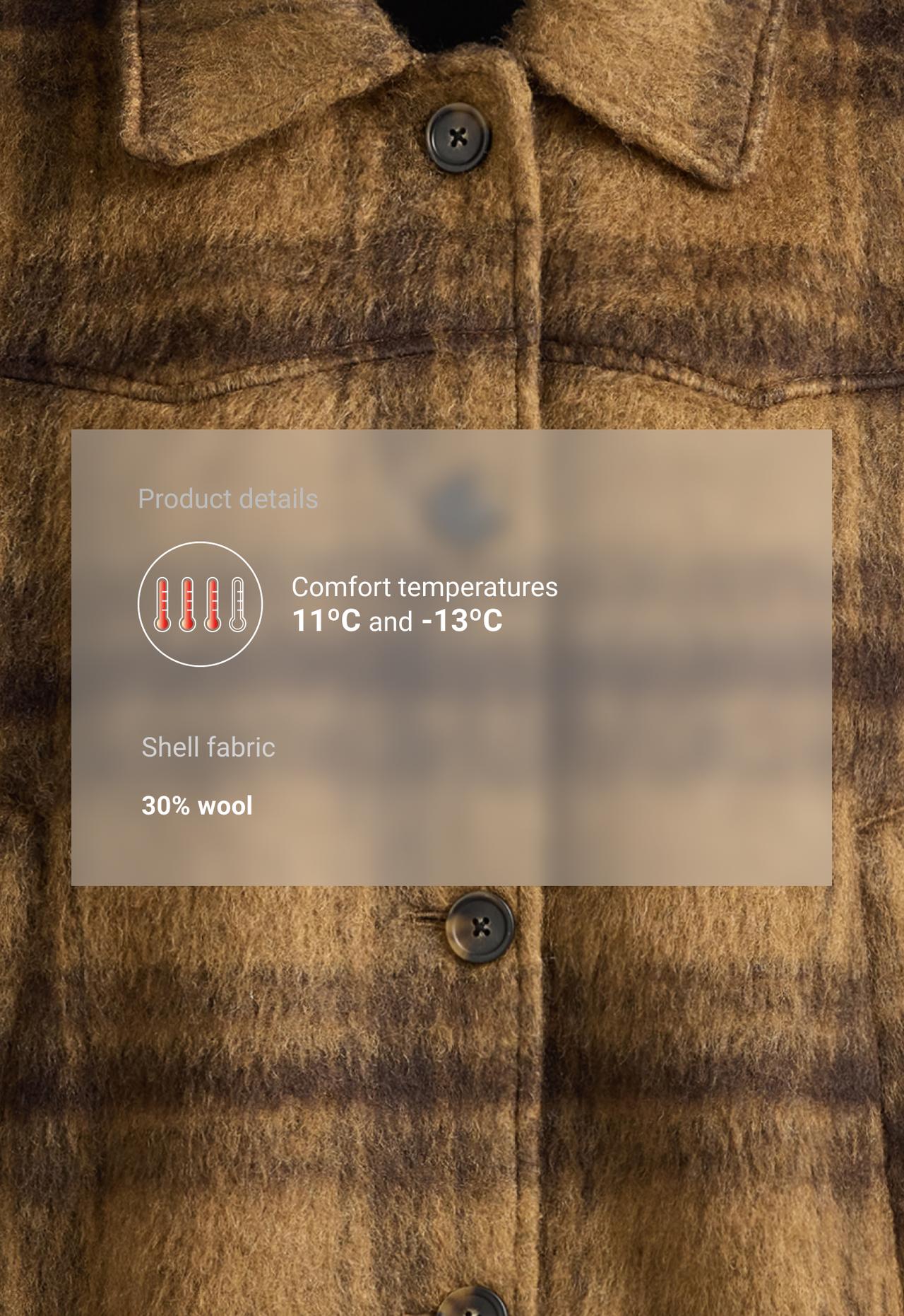 30% wool check jacket — HONEY