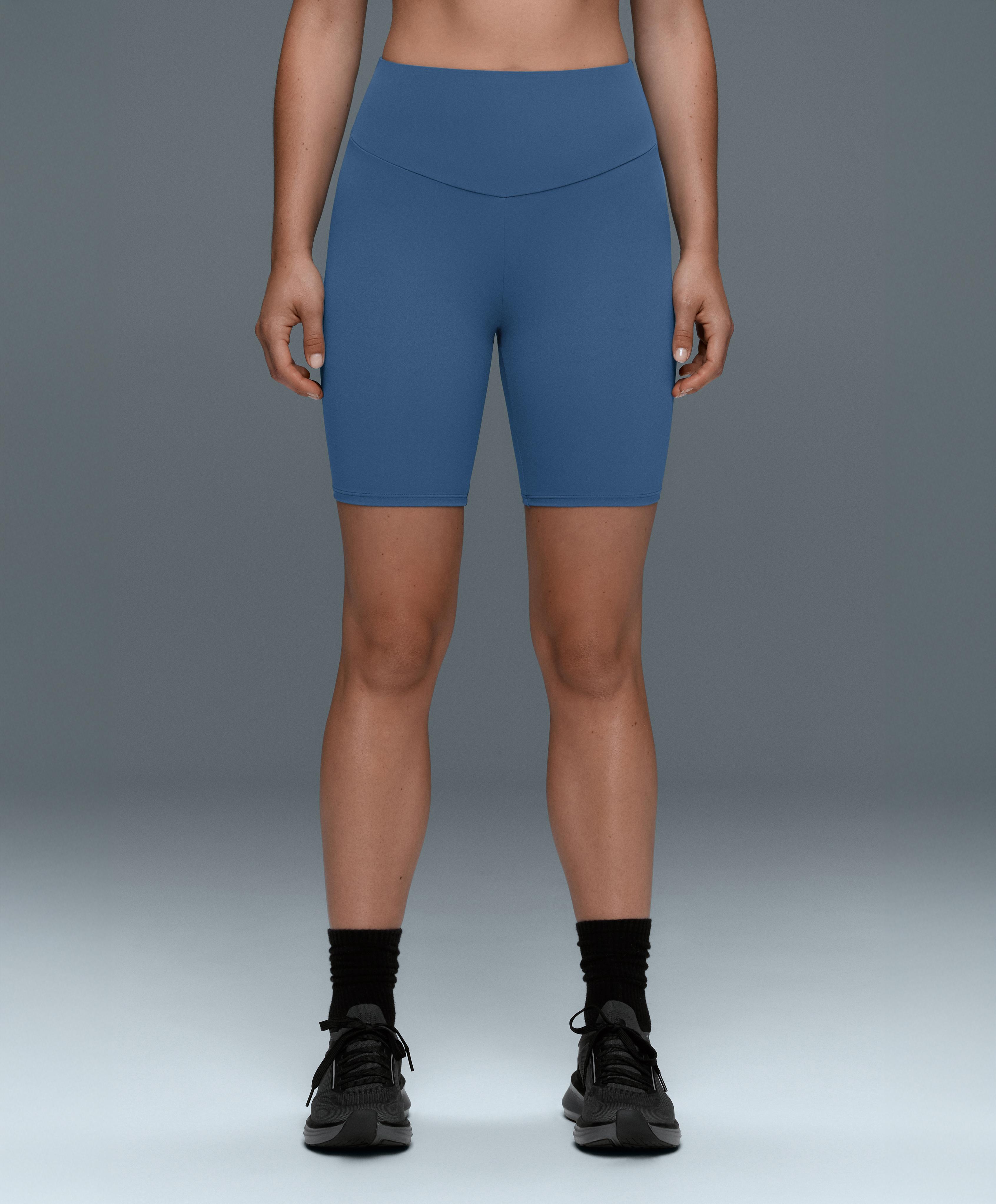 Comfortlux high-rise 20cm biker leggings — MID GREY-BLUE