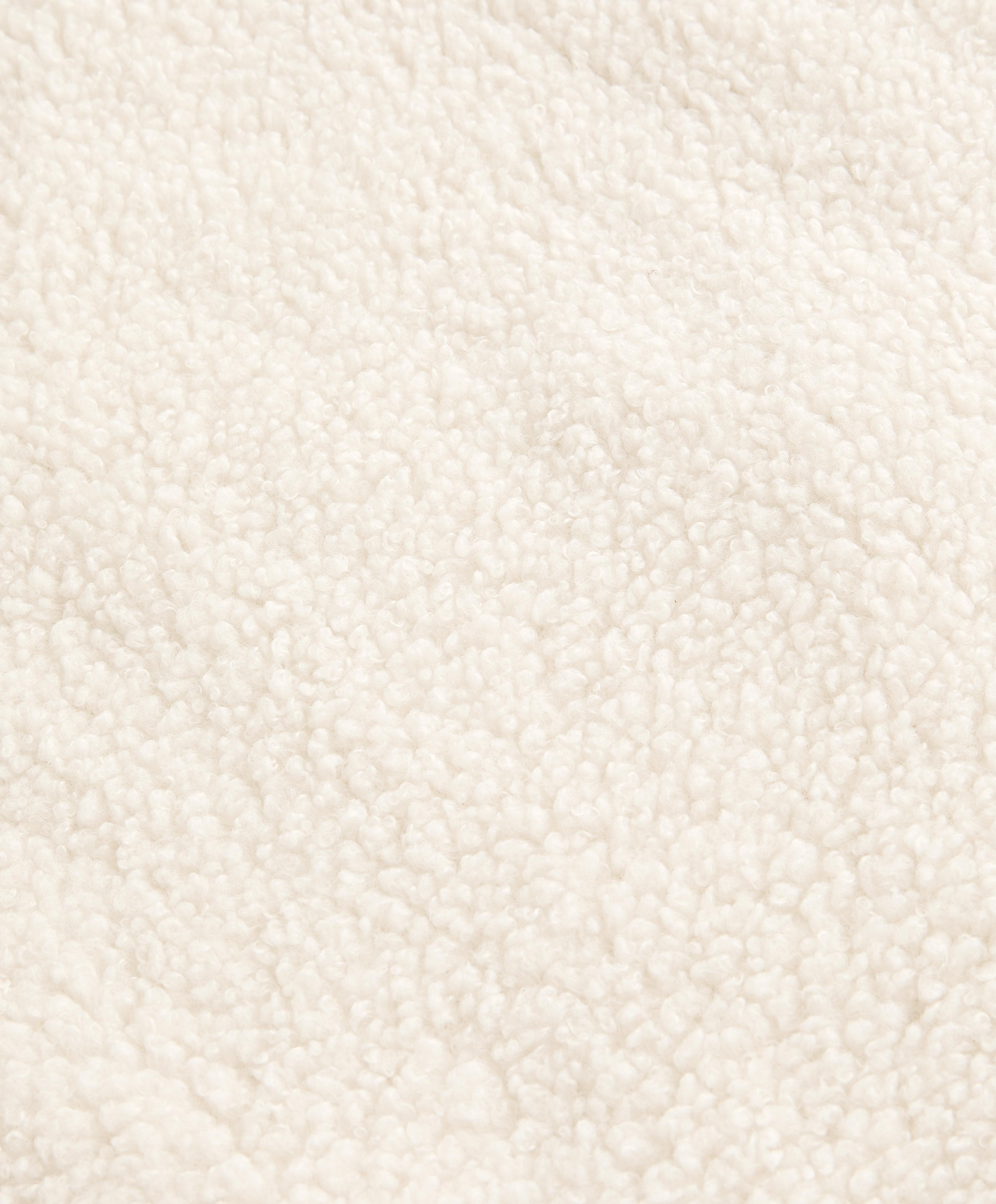 Oversize faux-shearling jacket — ECRU