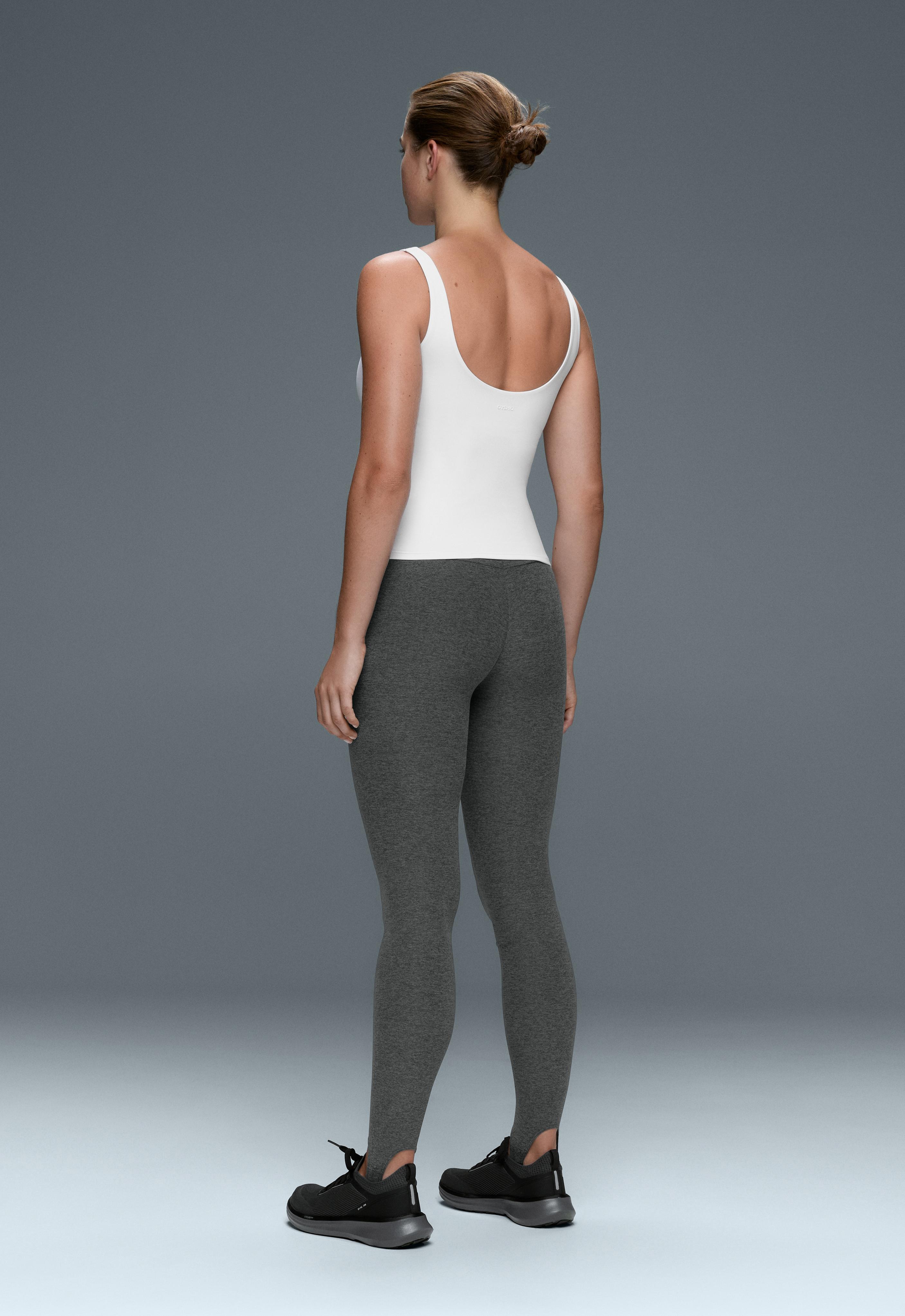 Long square neck Comfortlux tank top — WHITE 