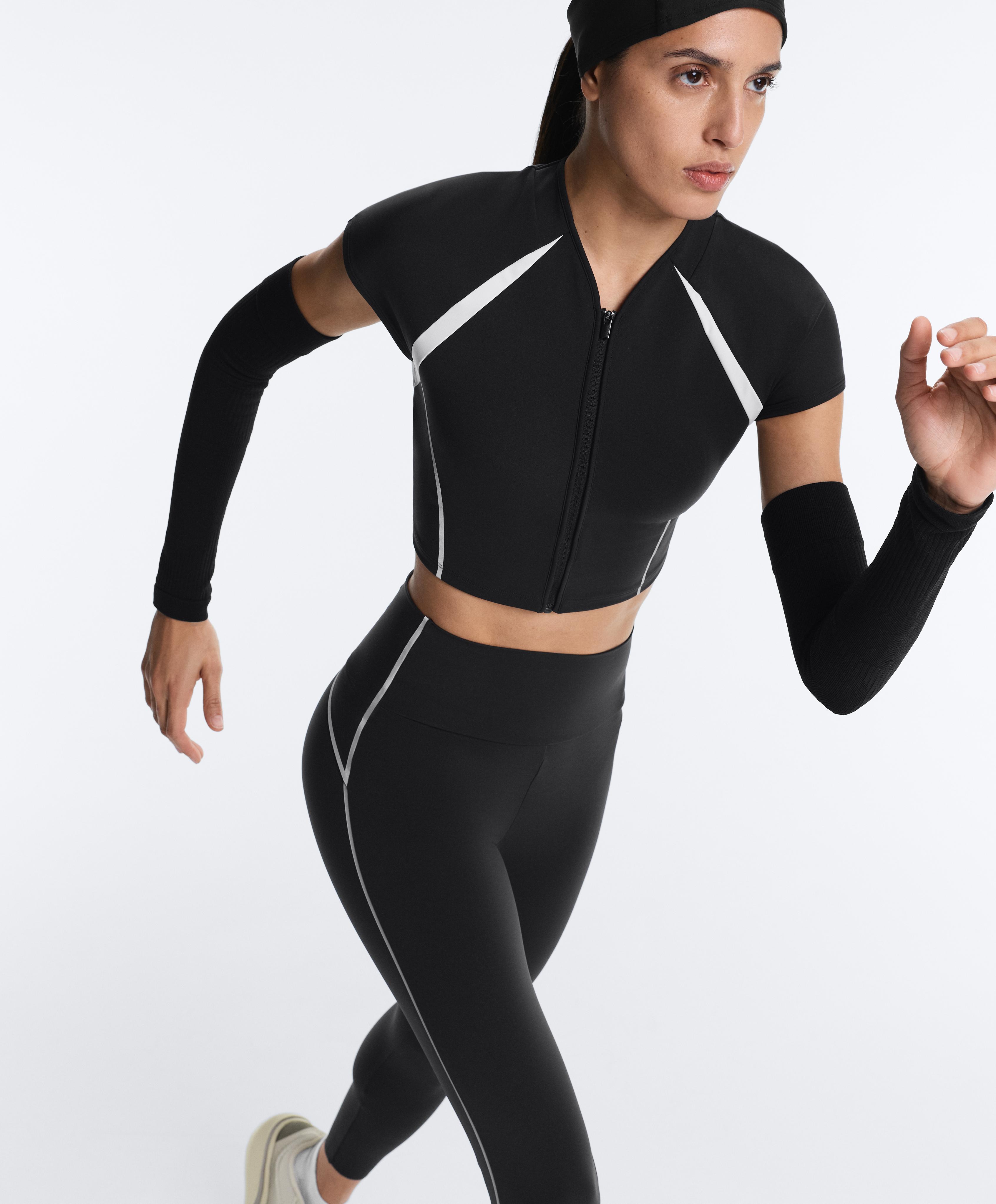 Reflective Compressive Tank top — BLACK