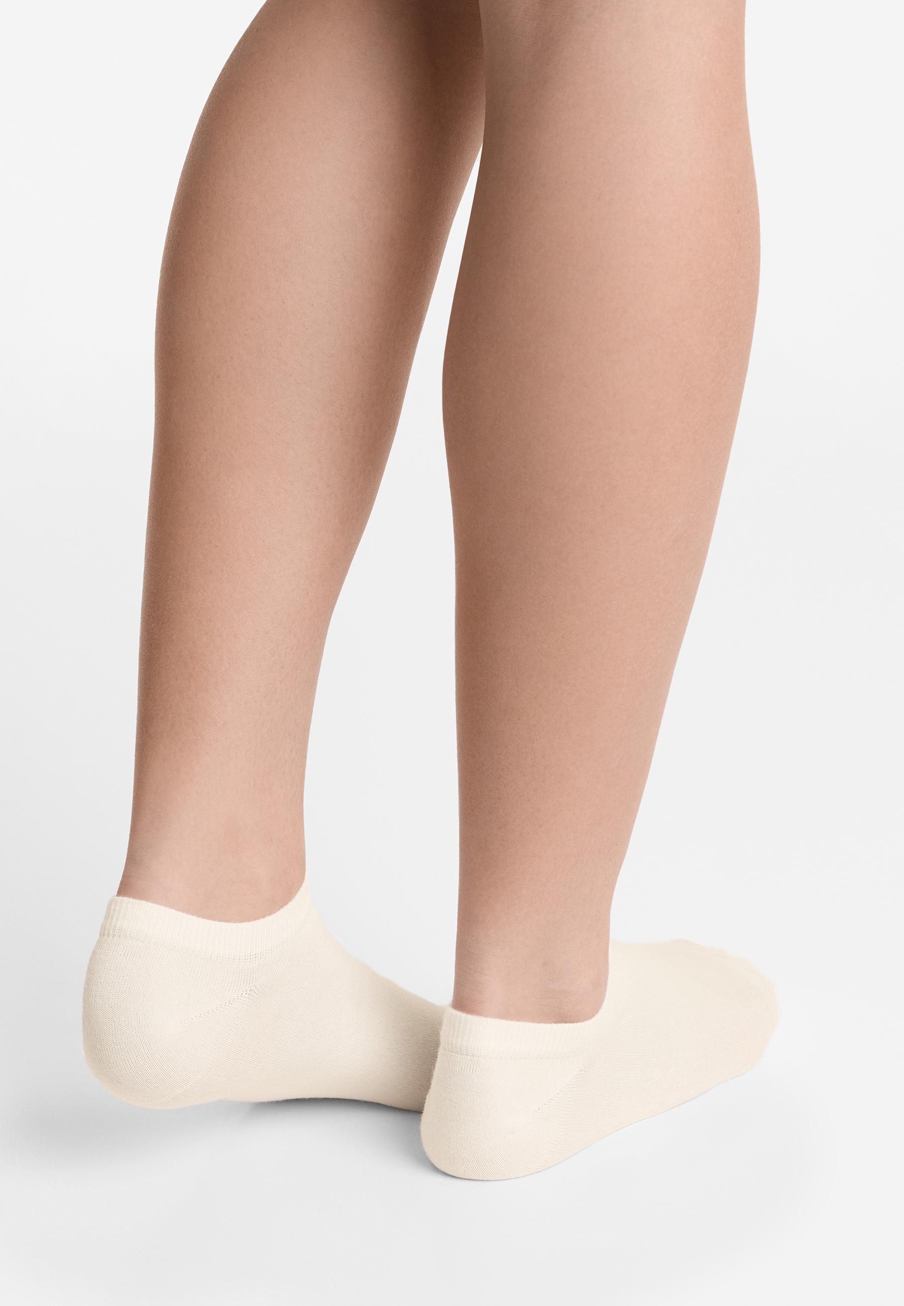 5 pairs of cotton blend sneaker socks — PALE ECRU