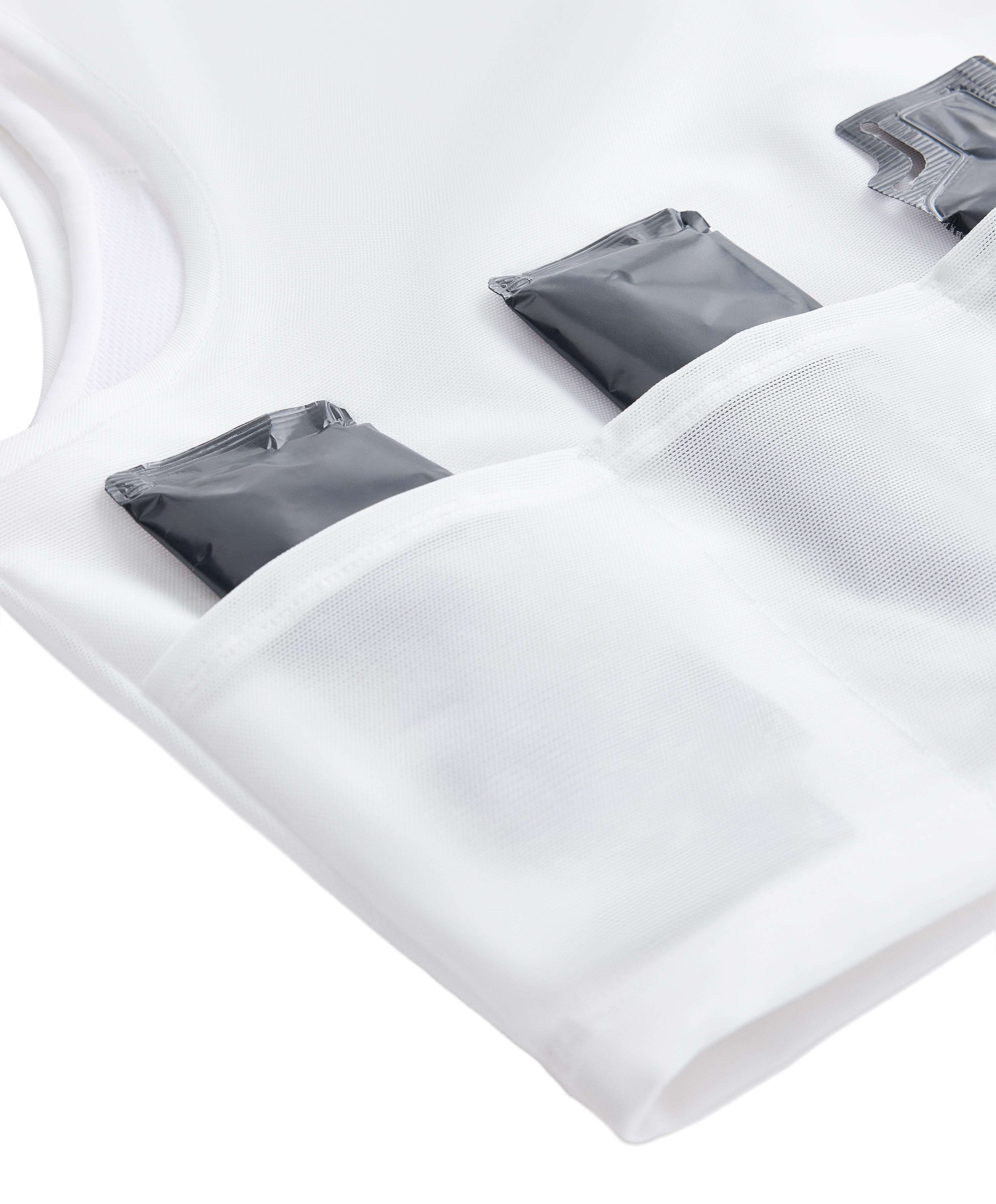 Sheer compressive tank top — WHITE