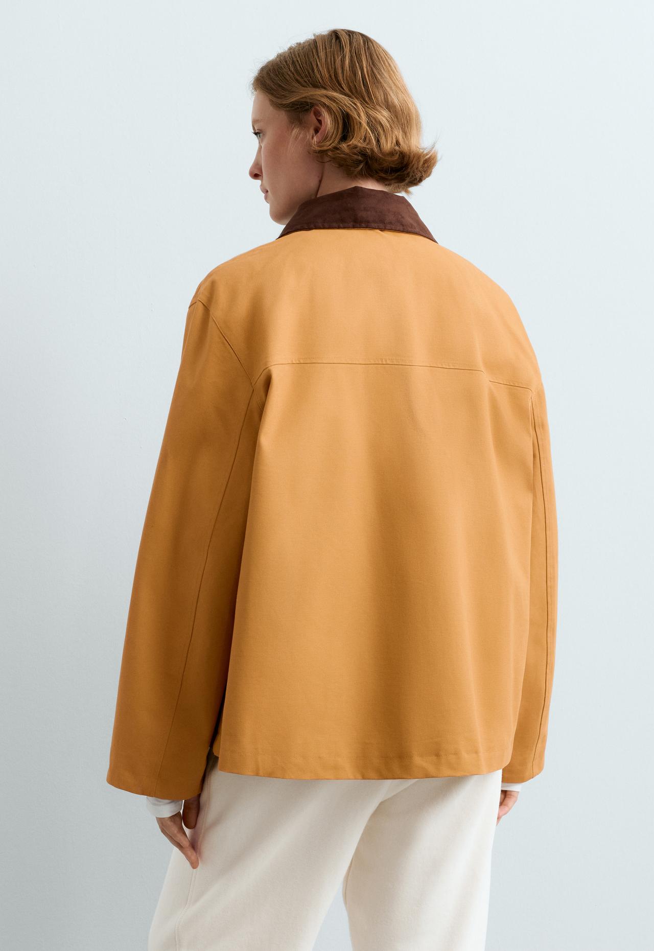 100% cotton canvas jacket — MUSTARD