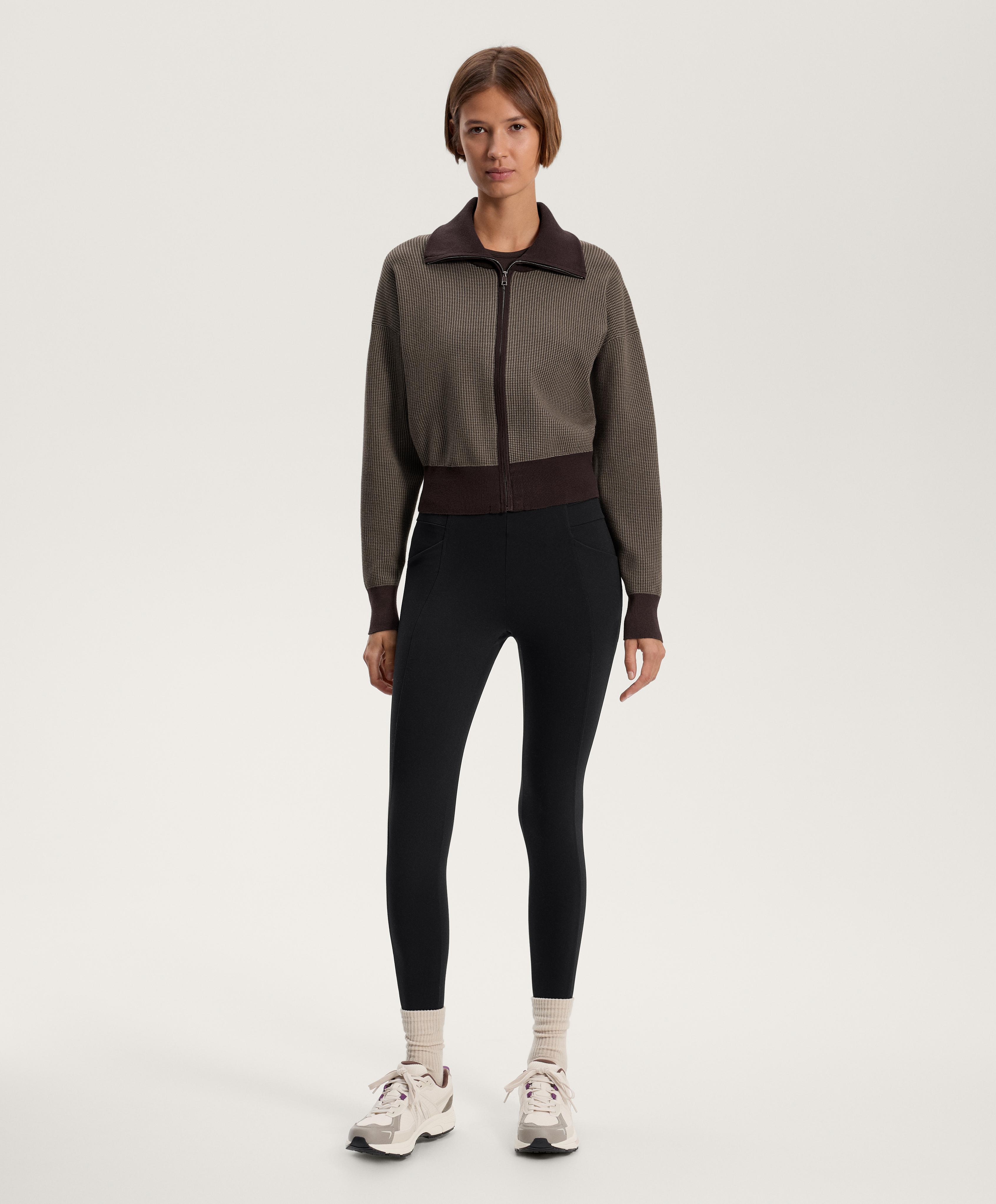 Πλεκτή ζακέτα με τύπωμα pied-de-poule - Εκπτώσεις Πλεκτή ζακέτα με τύπωμα pied-de-poule - Εκπτώσεις