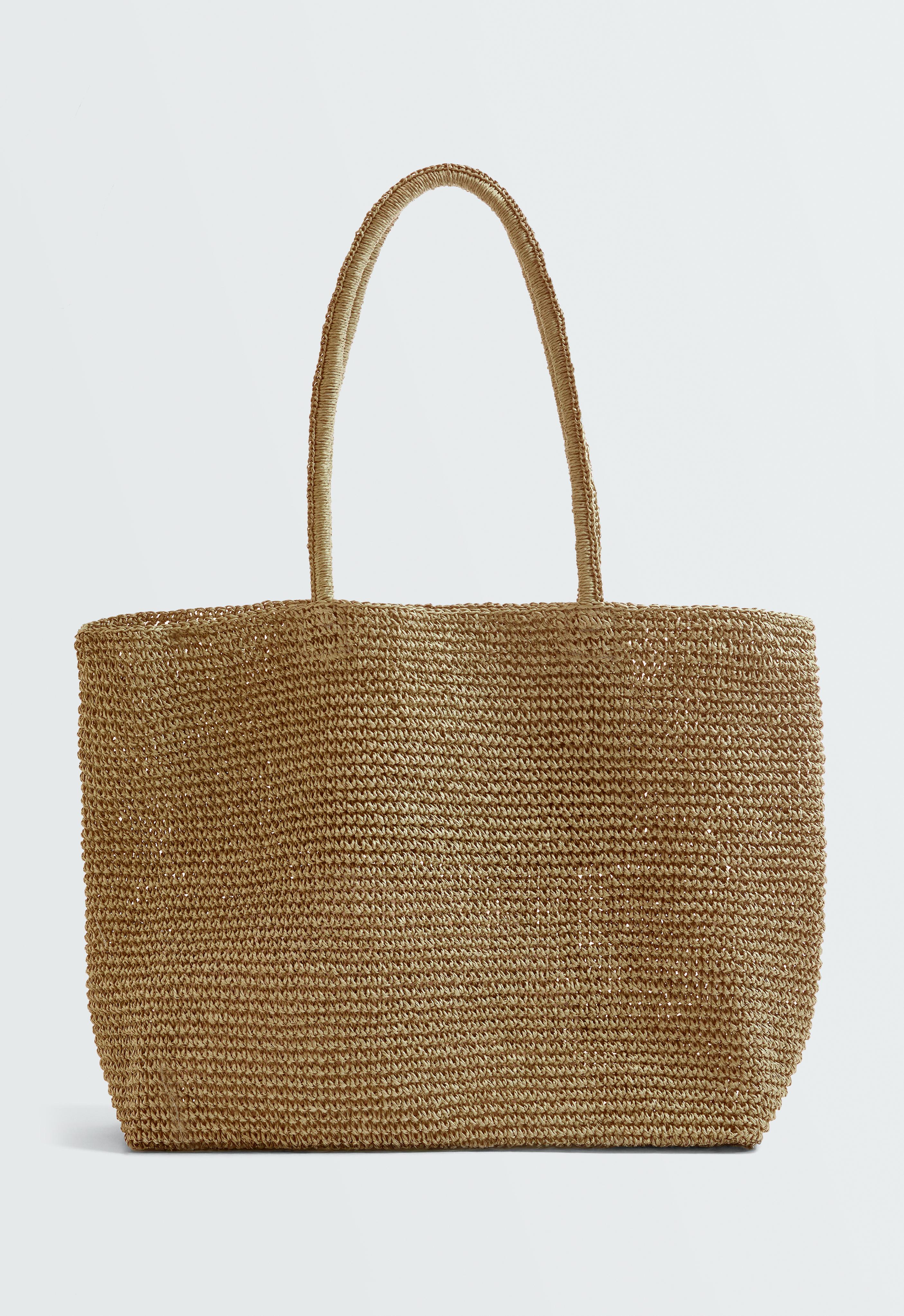 Woven paper shopper — NATURAL