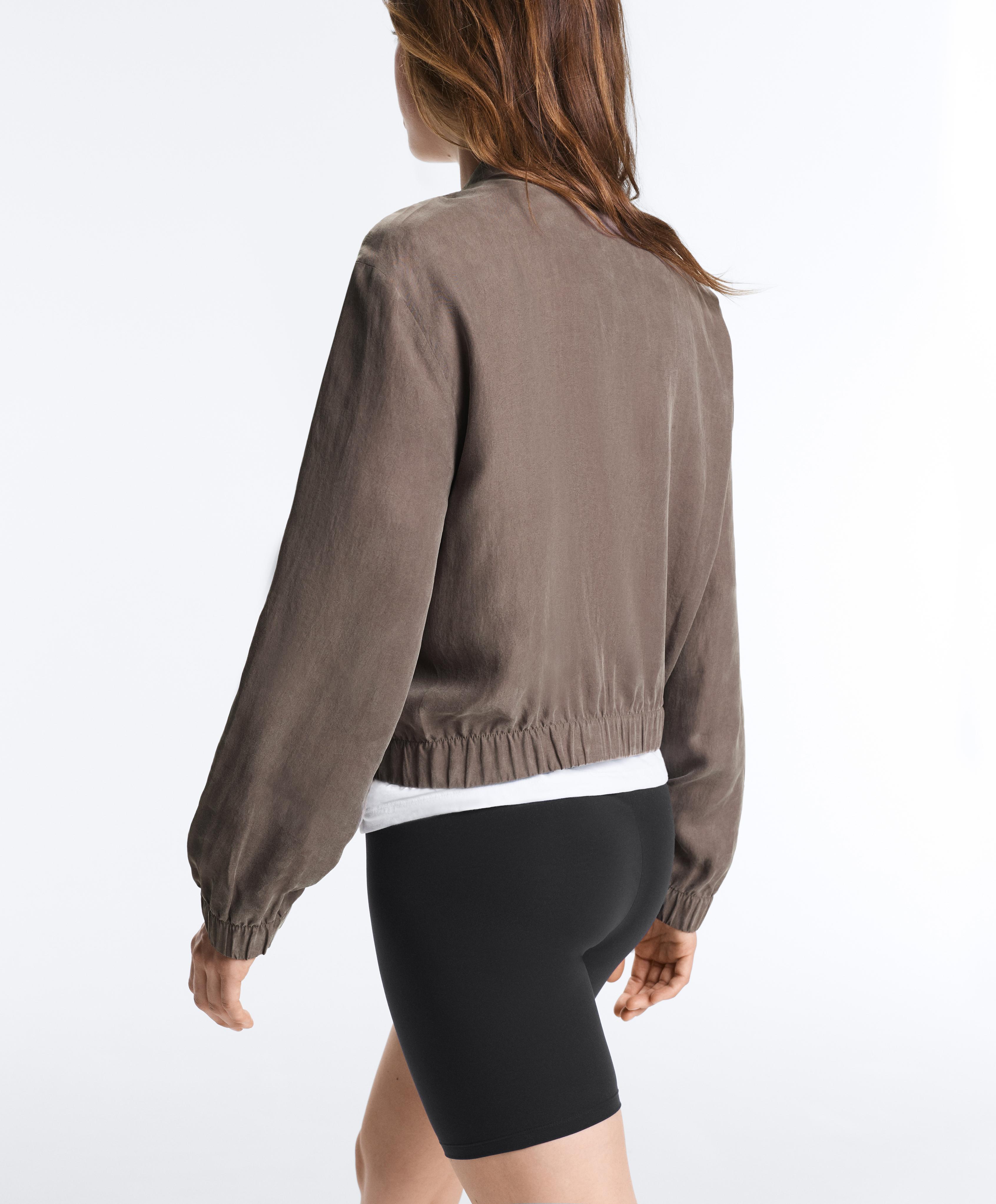 100% lyocell bomber jacket — DARK MINK