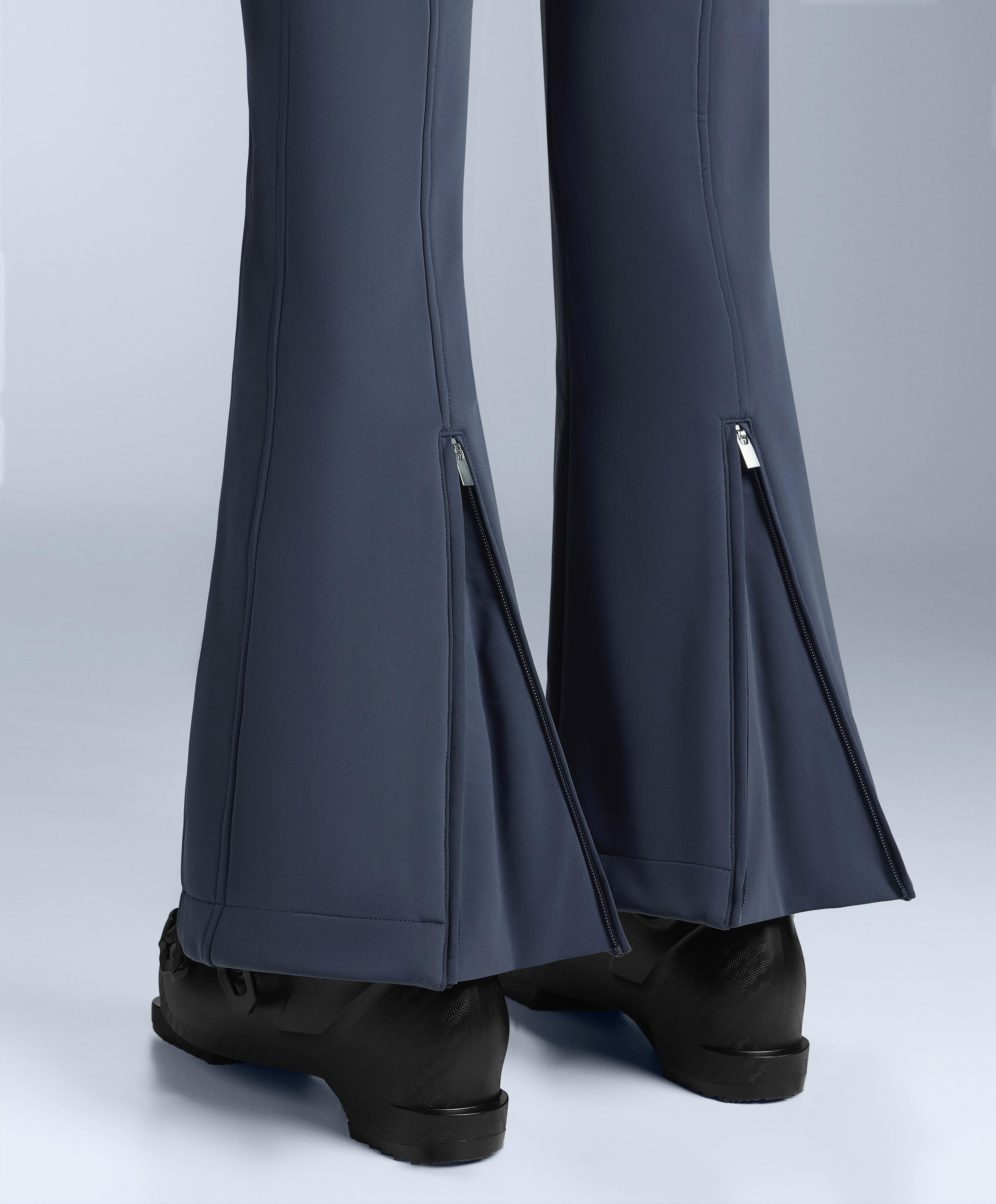 MINARDI PIUME SKI water-resistant twist padded 80% down and 20% feather jumpsuit — WASHED DARK BLUE