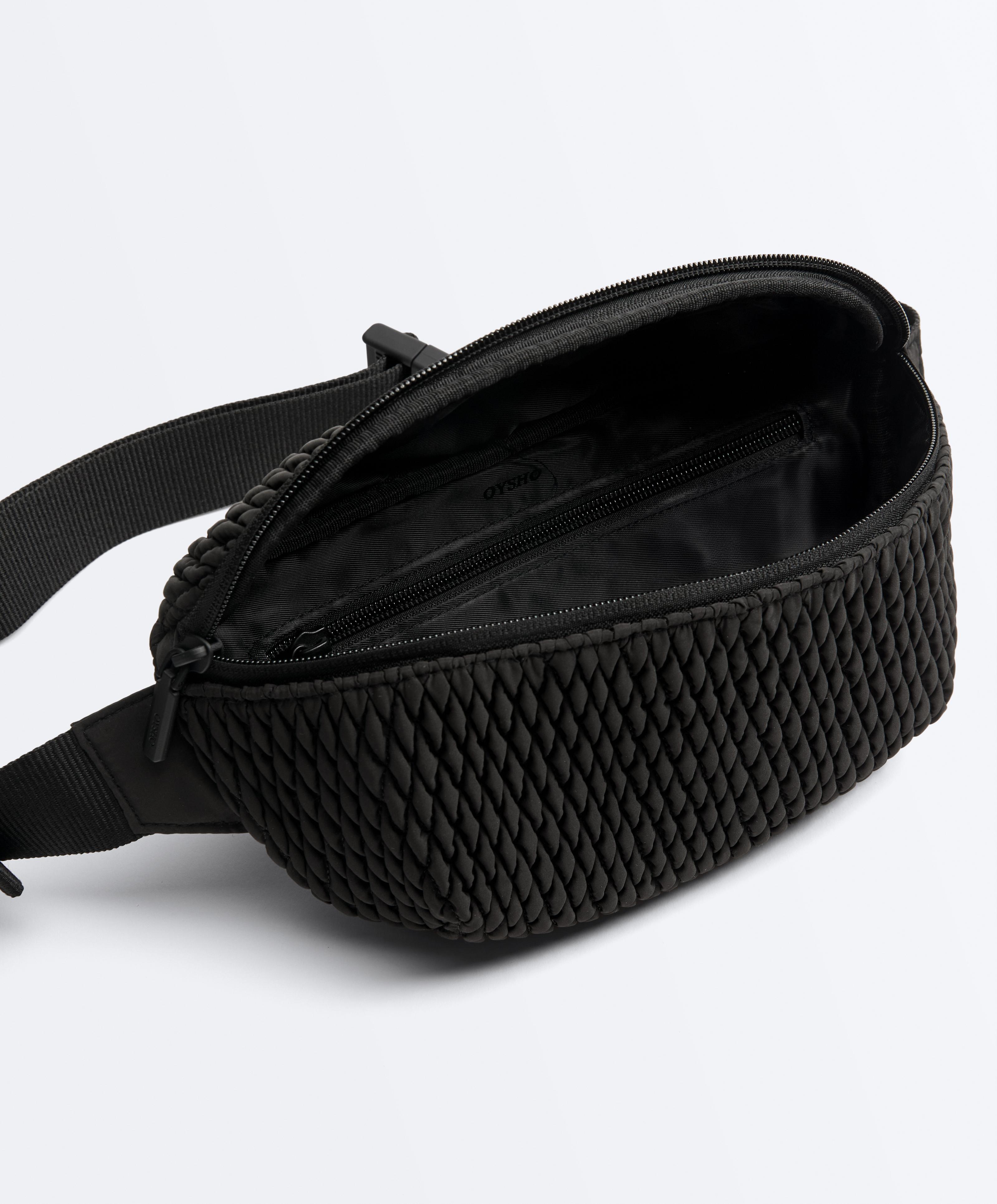 Padded belt bag — BLACK