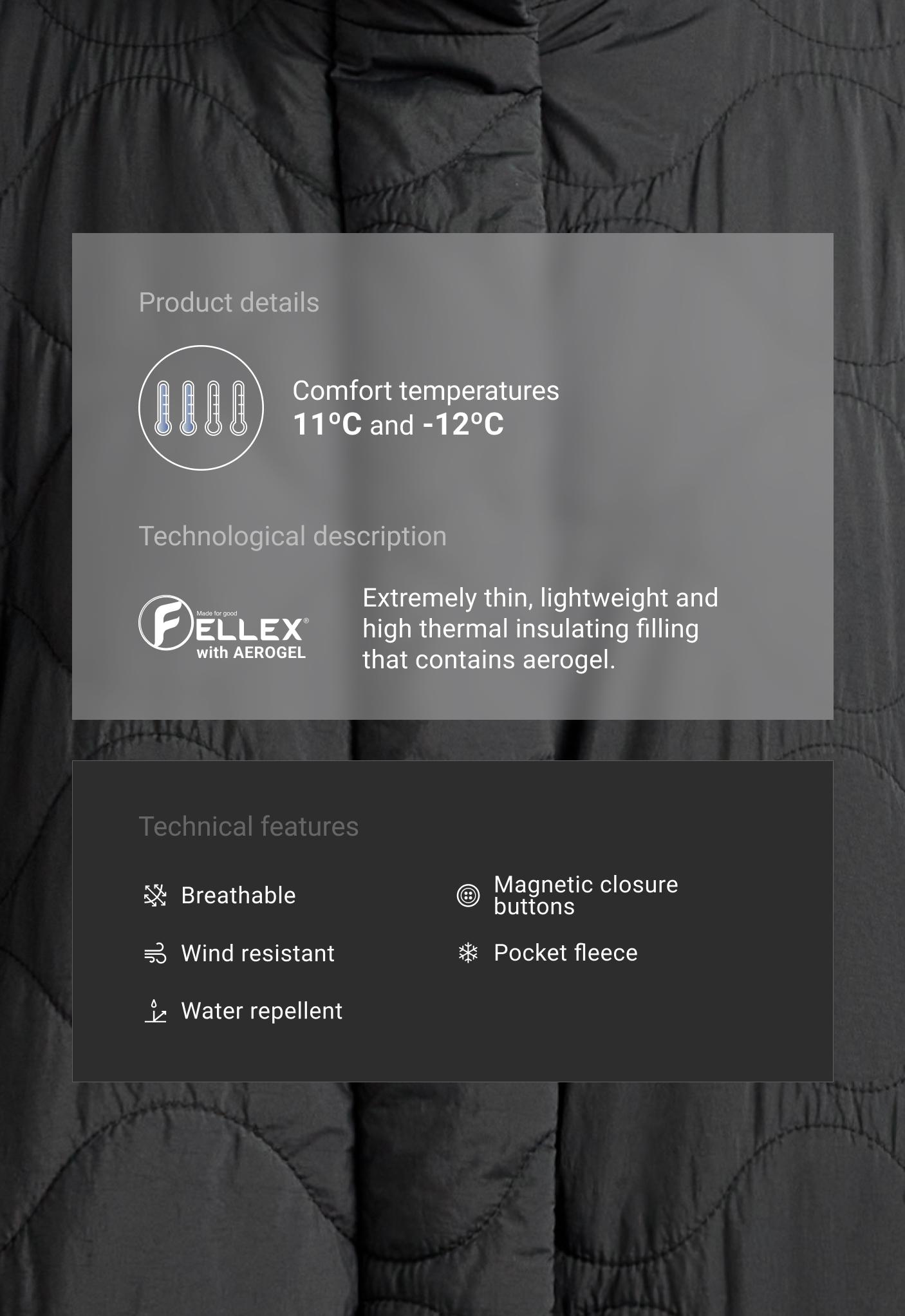 Стьобана куртка міді FELLEX® з AEROGEL
