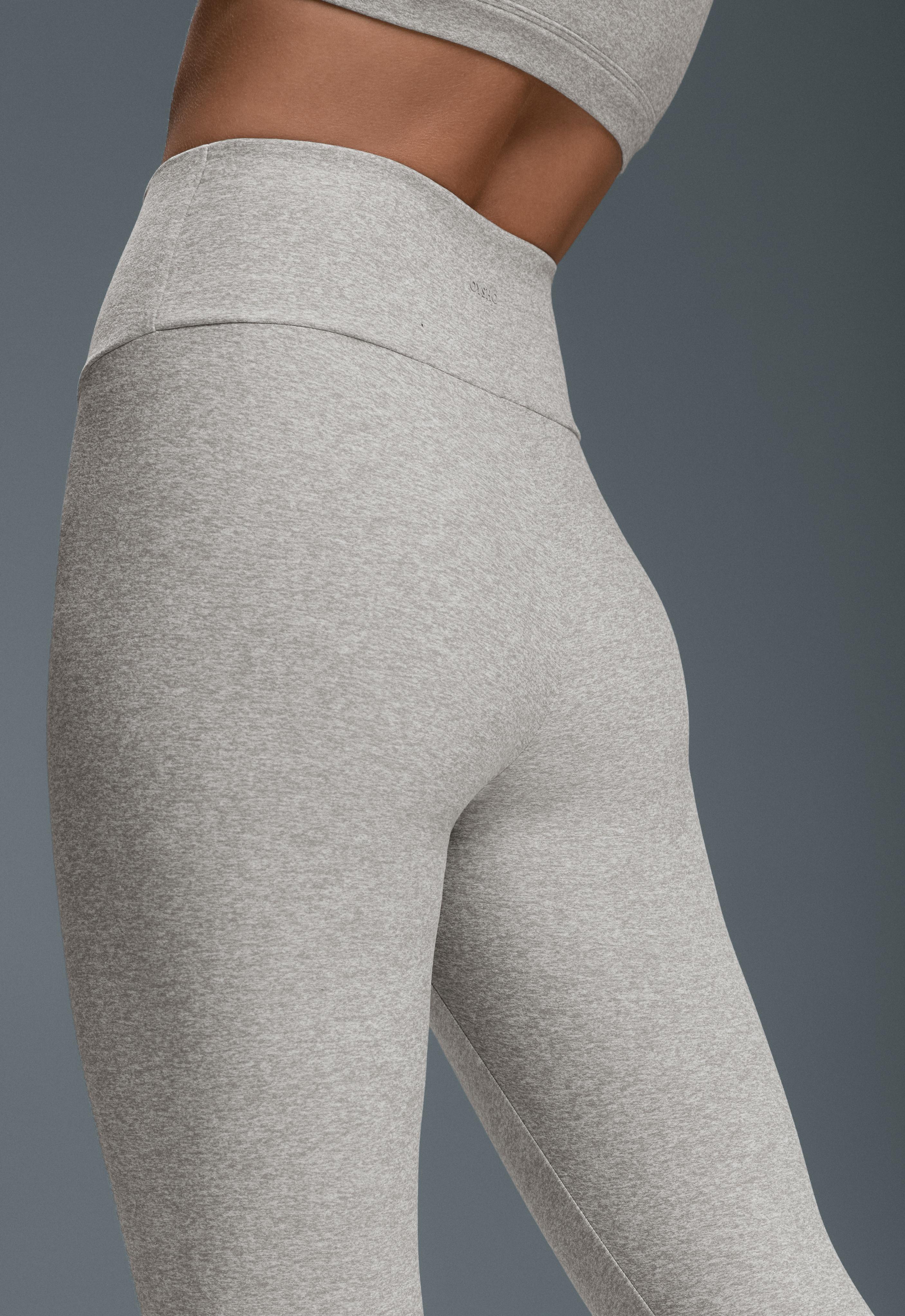 Comfortlux 40cm high-rise marl knee-length leggings — GREY MELANGE